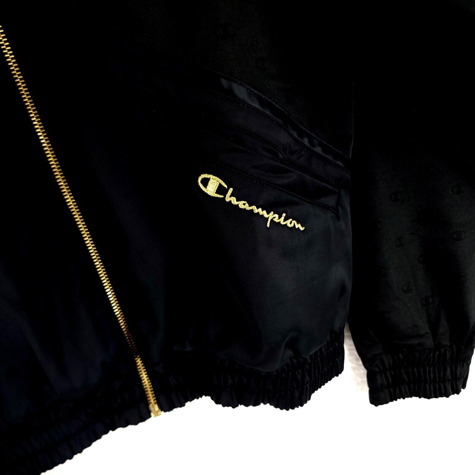 Champion Champion Black Full Zip Gold Fitted Botttom Jacket Medium Po Size M / US 6-8 / IT 42-44 - 2 Thumbnail