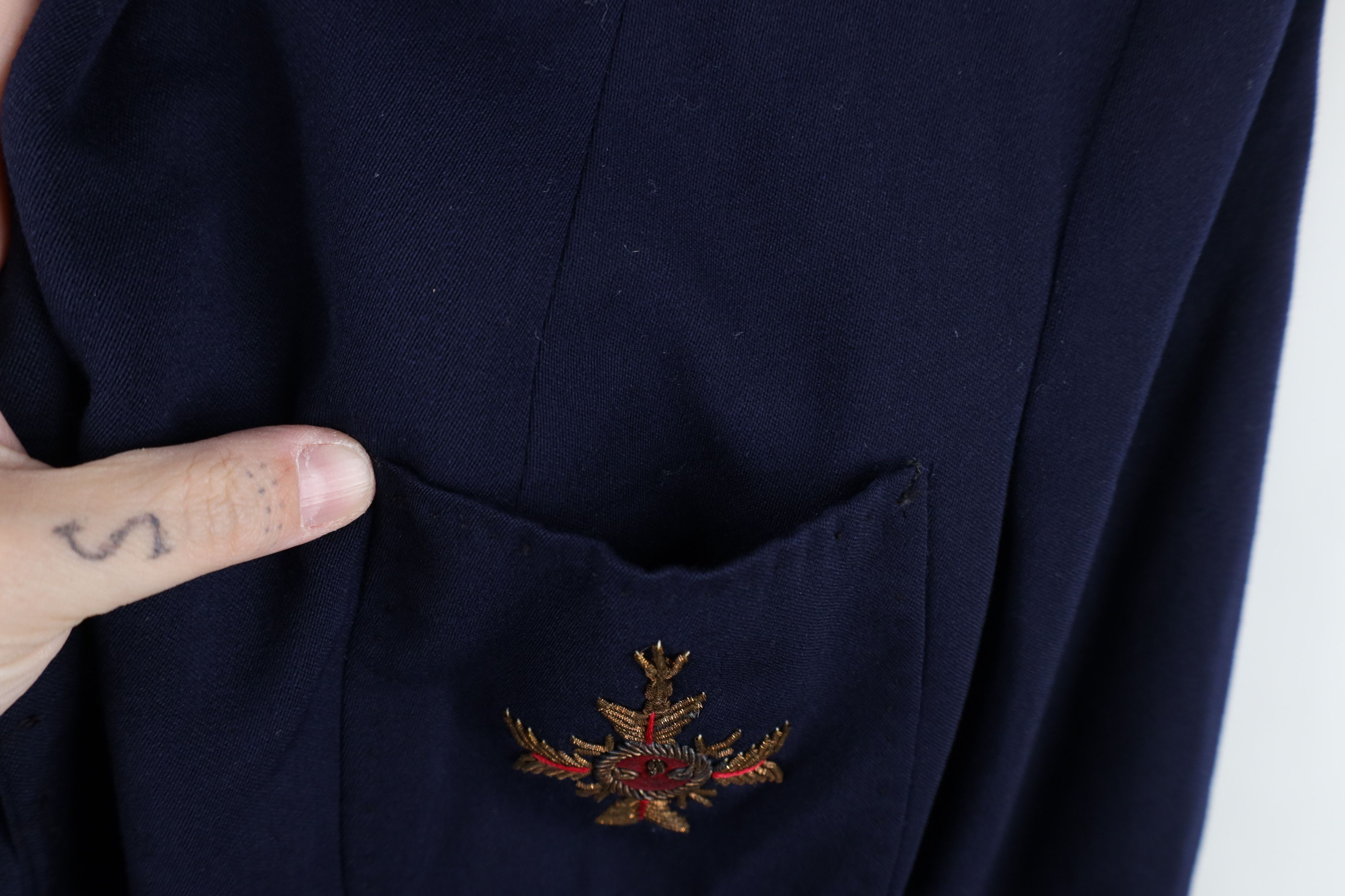 Vintage Vintage 30s 40s Gabardine Crest Clasp Hook Blazer Jacket USA Size M / US 6-8 / IT 42-44 - 5 Thumbnail
