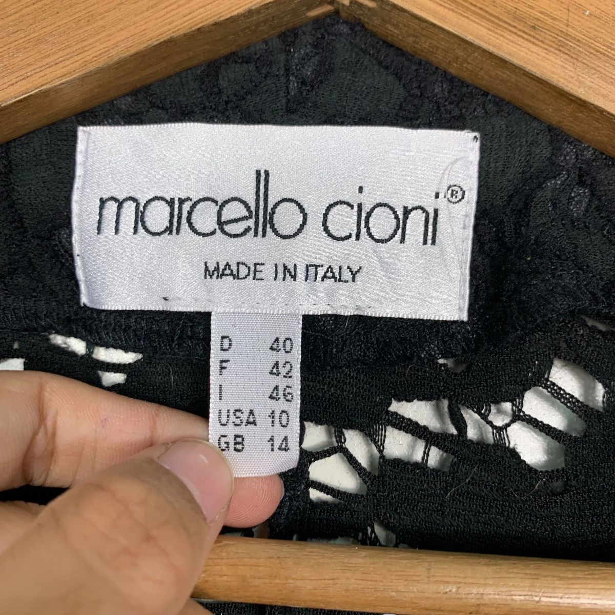 Vintage MARCELLO CIONI Made in Italy Mesh Blazer Jacket #2863-C129 Size S / US 4 / IT 40 - 13 Thumbnail