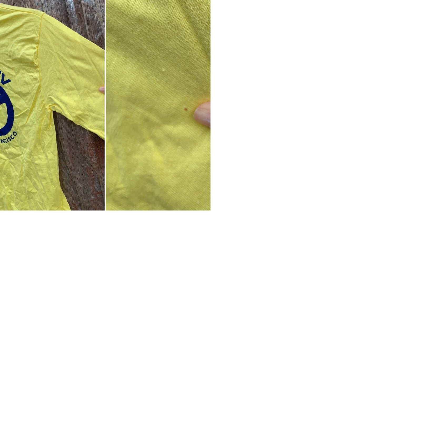 Hanes VINTAGE Hanes KGO-TV 7 San Francisco T-Shirt I Stumped Celania 7 News Scene 70s 80s Yellow Graphic Tee Mens S 34-36 100% Cotton USA 1970s Size US S / EU 44-46 / 1 - 9 Thumbnail
