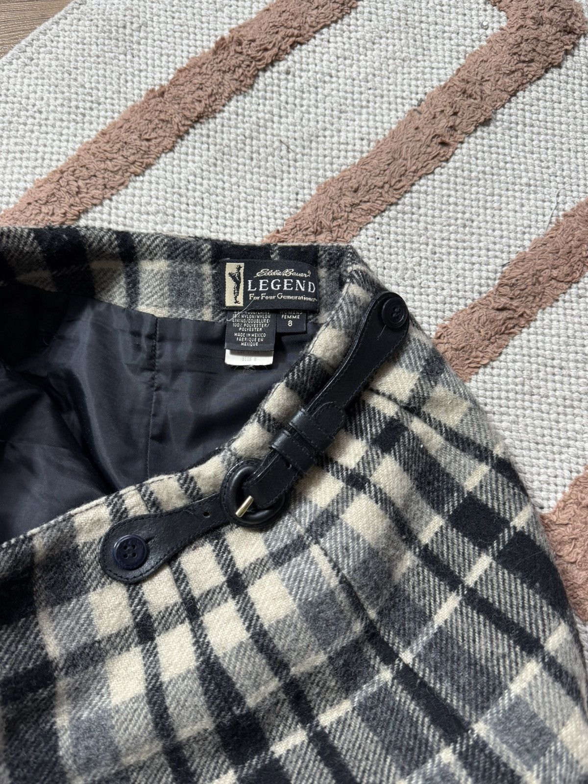 Vintage VINTAGE WOOL PLAID MAXI SKIRT Size 30" / US 8 / IT 44 - 4 Thumbnail