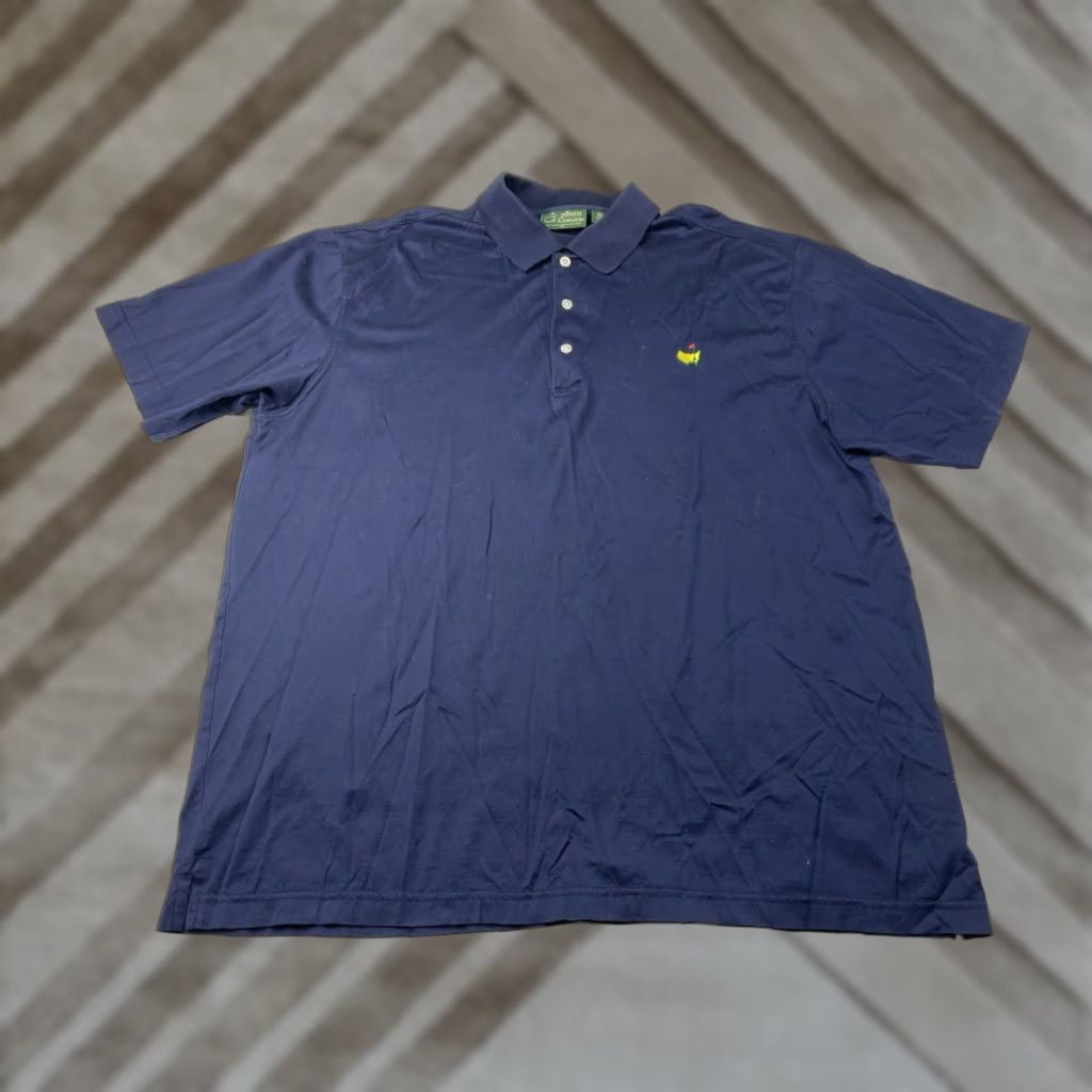 Vintage Masters Polo Shirt Navy Blue XL Men Golf 60’s 2 ply Mercerized Short Sleeve Button Collar Comfort Breathable Athletic Casual Size US XL / EU 56 / 4 - 1 Thumbnail