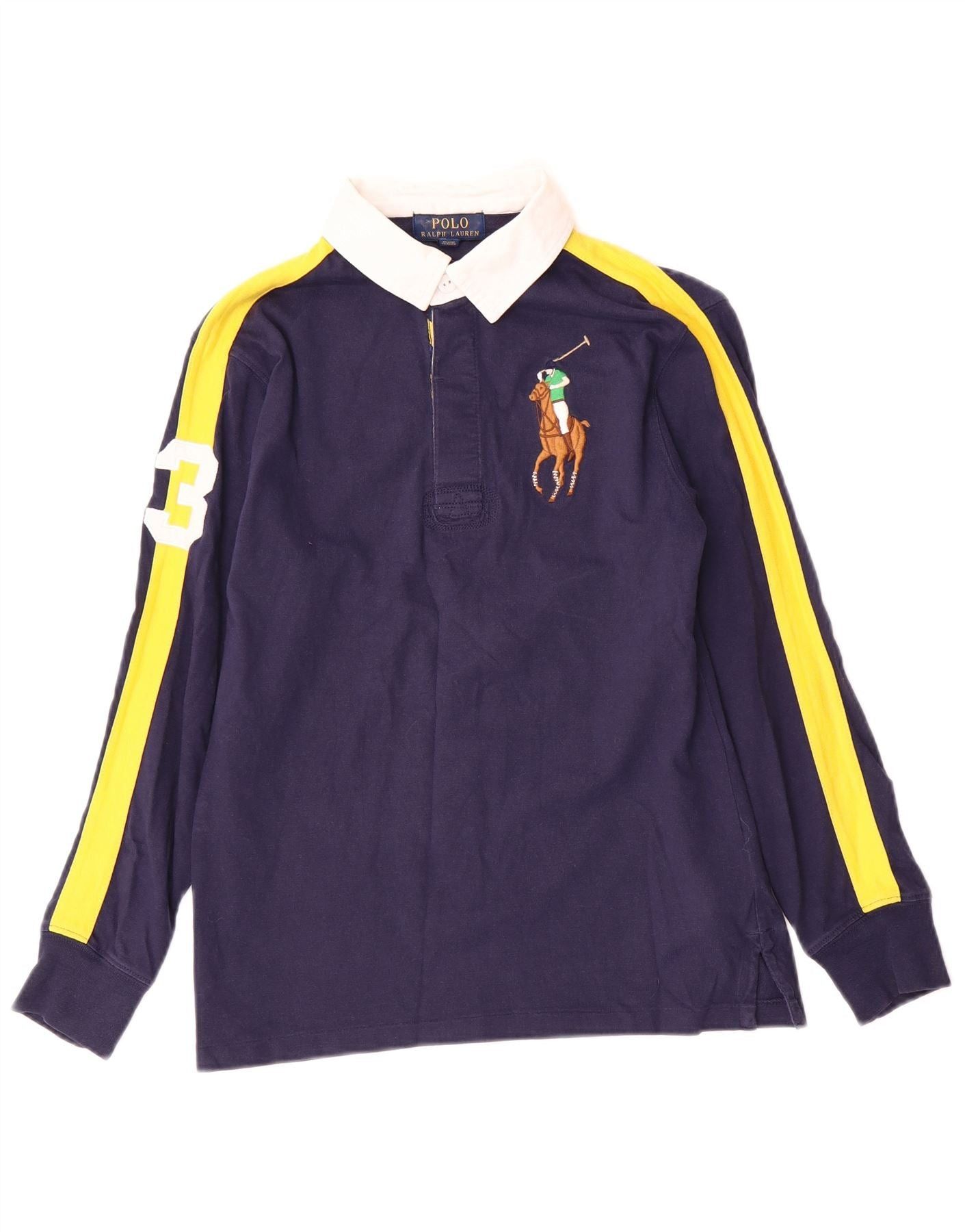 Polo Ralph Lauren Boys Graphic Rugby Polo Shirt 10-11 Years Medium Navy Blu Size M / US 6-8 / IT 42-44 - 1 Thumbnail