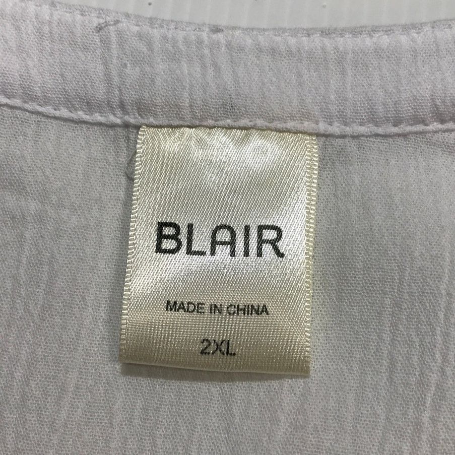 Blair Blair White Y2K Front Tie Relaxed Fit Tunic Women 2XL Size XXL / US 16-18 / IT 52-54 - 3 Thumbnail
