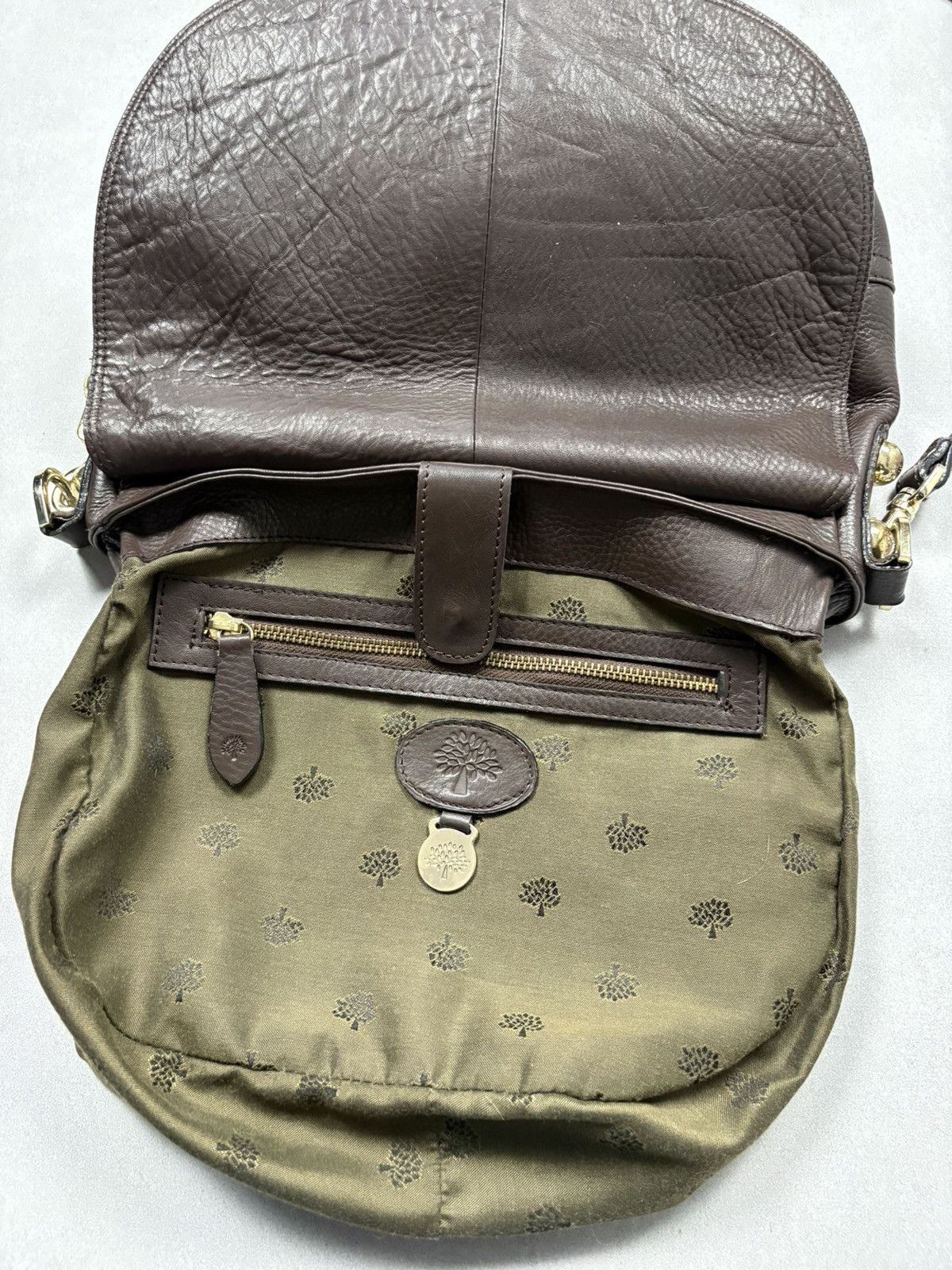 Mulberry Mulberry Brown Leather Crossbody Bag Tree Logo Vintage Size ONE SIZE - 21 Thumbnail