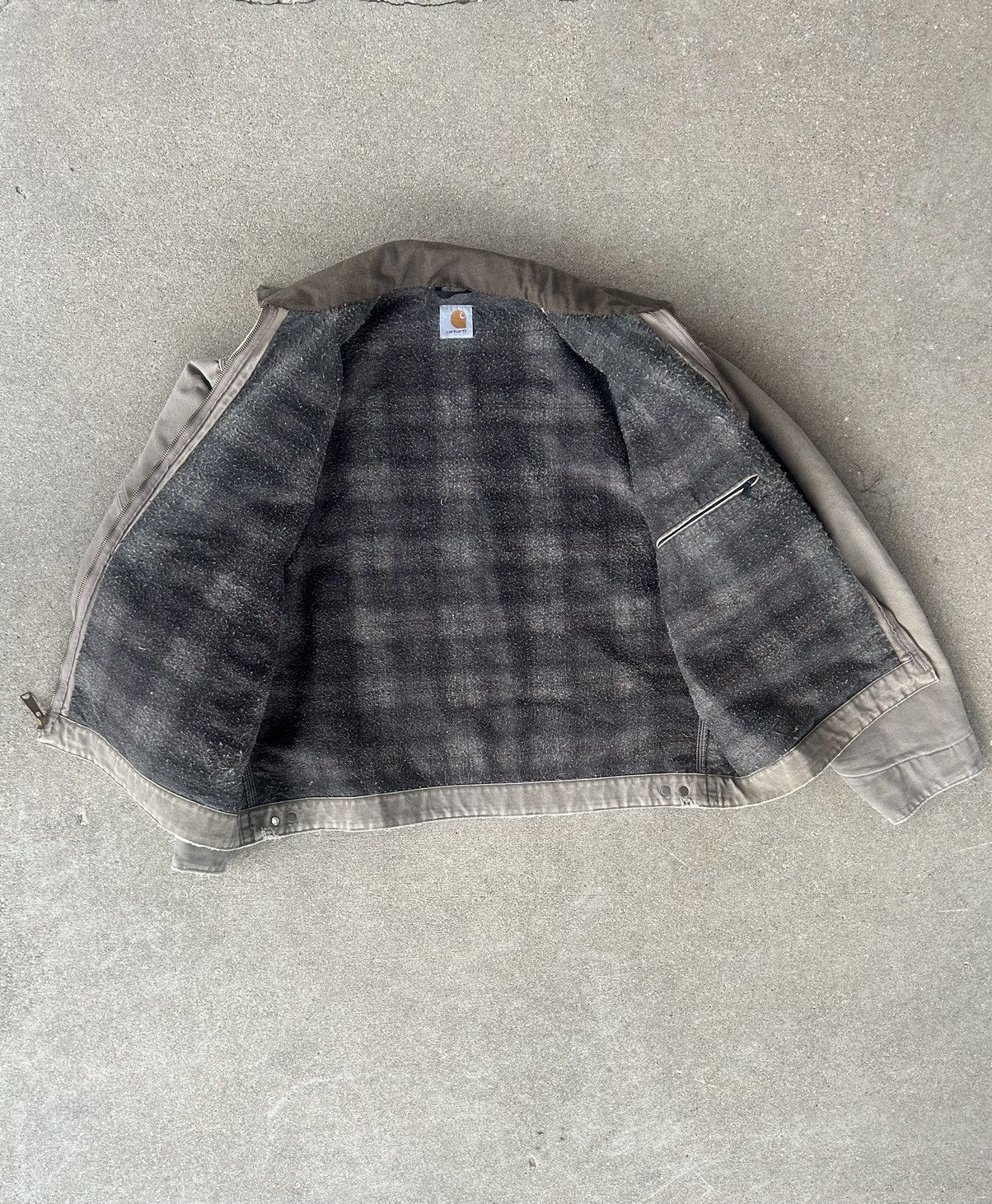 Carhartt Vintage 90s Light Brown Carhartt BlanketLined Detroit Jacket Size US XL / EU 56 / 4 - 5 Thumbnail