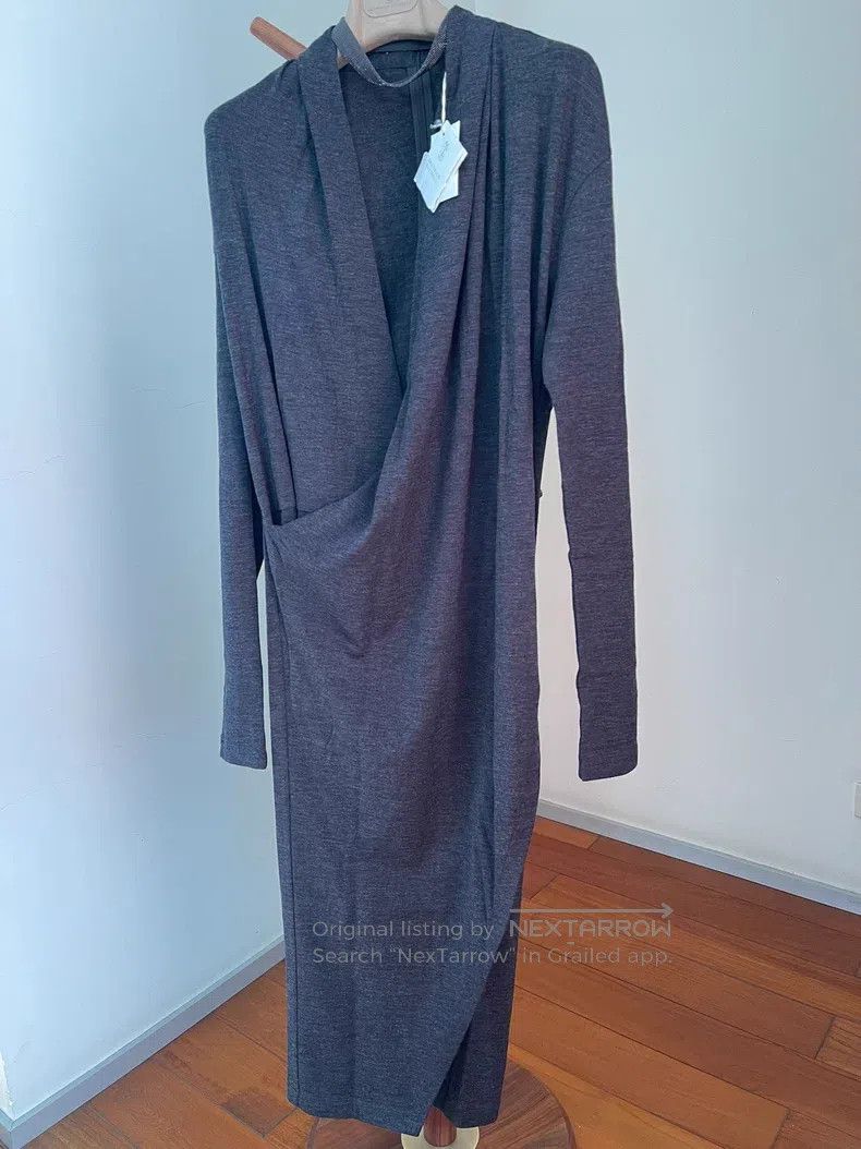 Brunello Cucinelli Brunello Cucinelli Long Sleeve Wool Dress Size M / US 6-8 / IT 42-44 - 5 Thumbnail