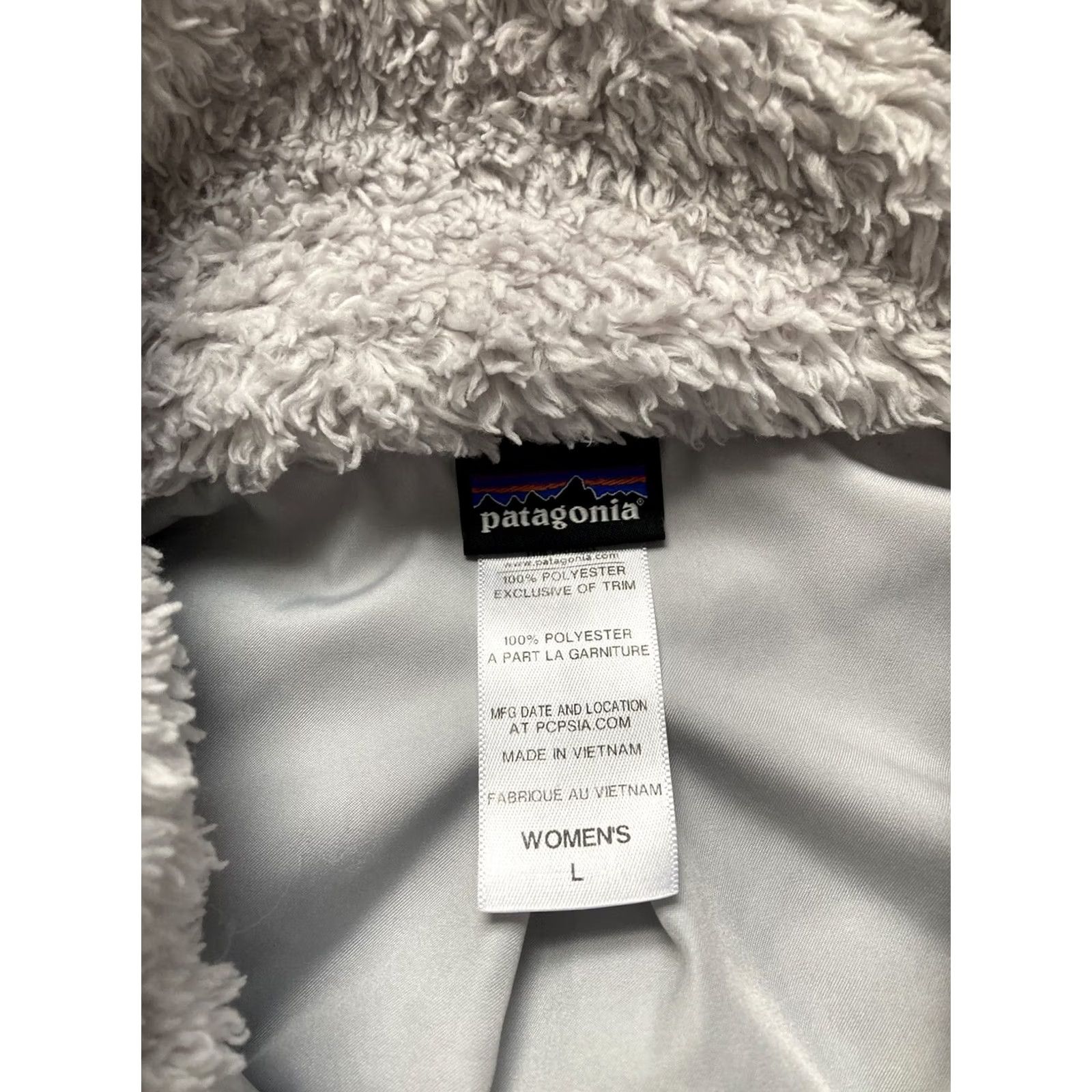 Patagonia Patagonia Vest Women's Los Gatos Full Zip Fleece Gray L Deep Pile Mid-Length Regular Size L Women Size L / US 10 / IT 46 - 4 Thumbnail