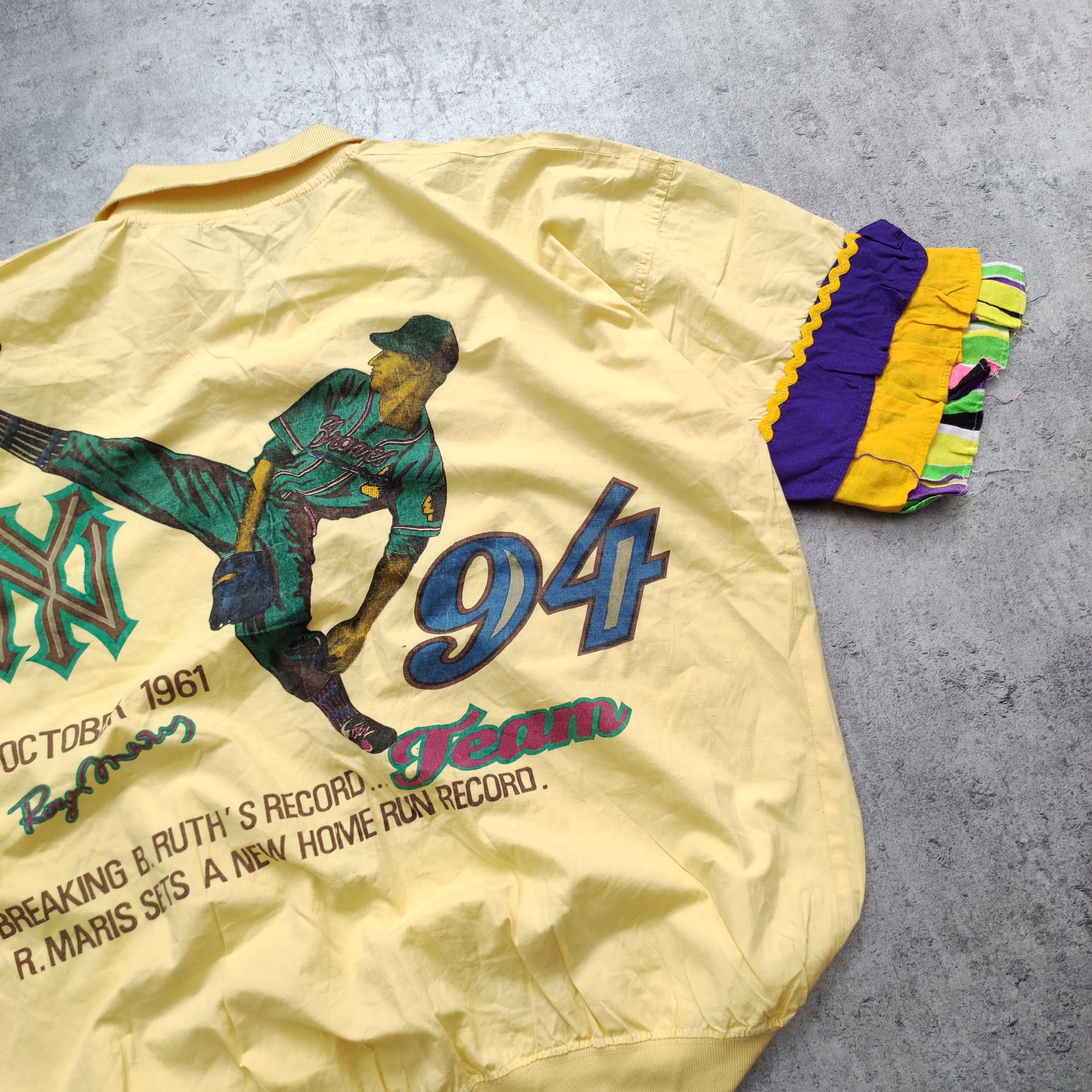 MLB × Vintage Vintage RARE 90s Avant Garde MLB 94' Team Yellow Jersey Size US XL / EU 56 / 4 - 9 Thumbnail