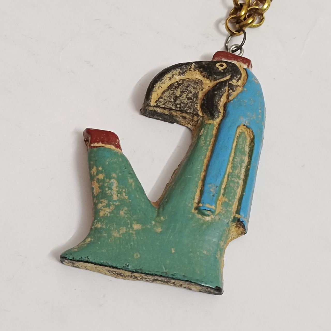 Vintage Handcrafted Egyptian pendant, ancient Thoth design, unique Size ONE SIZE - 3 Thumbnail