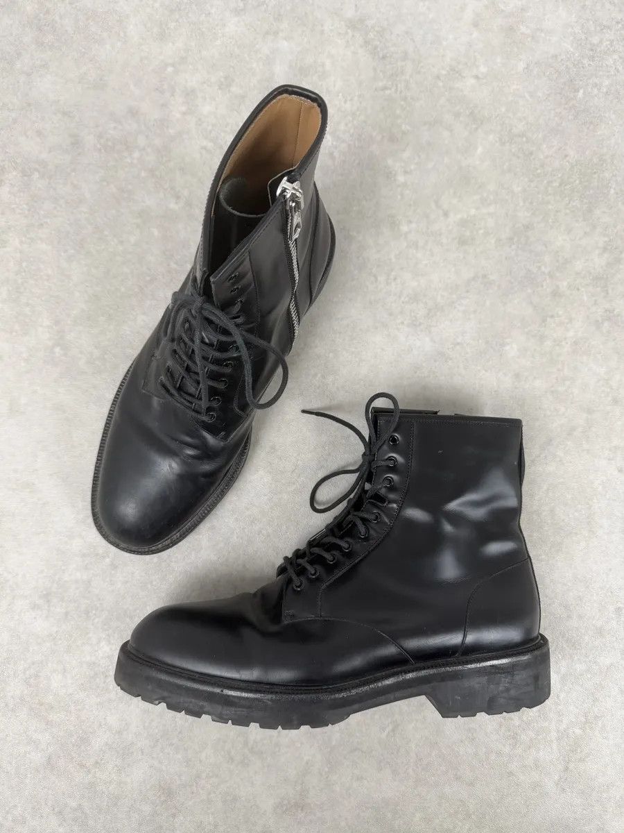 Dries Van Noten AW2017 Dries Van Noten Black Leather Combat Zip Boots Size US 12.5 / EU 45-46 - 9 Thumbnail