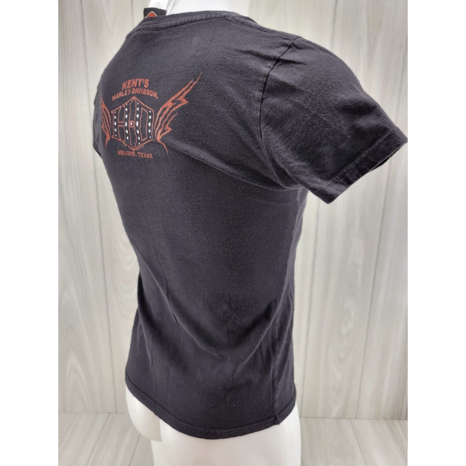 Harley Davidson VINTAGE Harley-Davidson T-Shirt Womens Medium Black Abilene Texas Graphic Biker Size M / US 6-8 / IT 42-44 - 5 Thumbnail