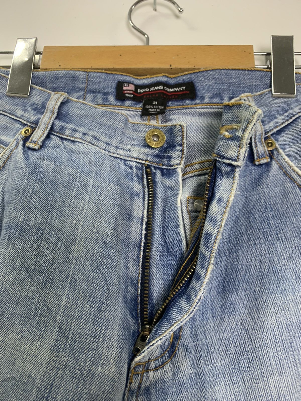 Vintage Vintage Polo RL distress jeans Size US 31 - 7 Thumbnail