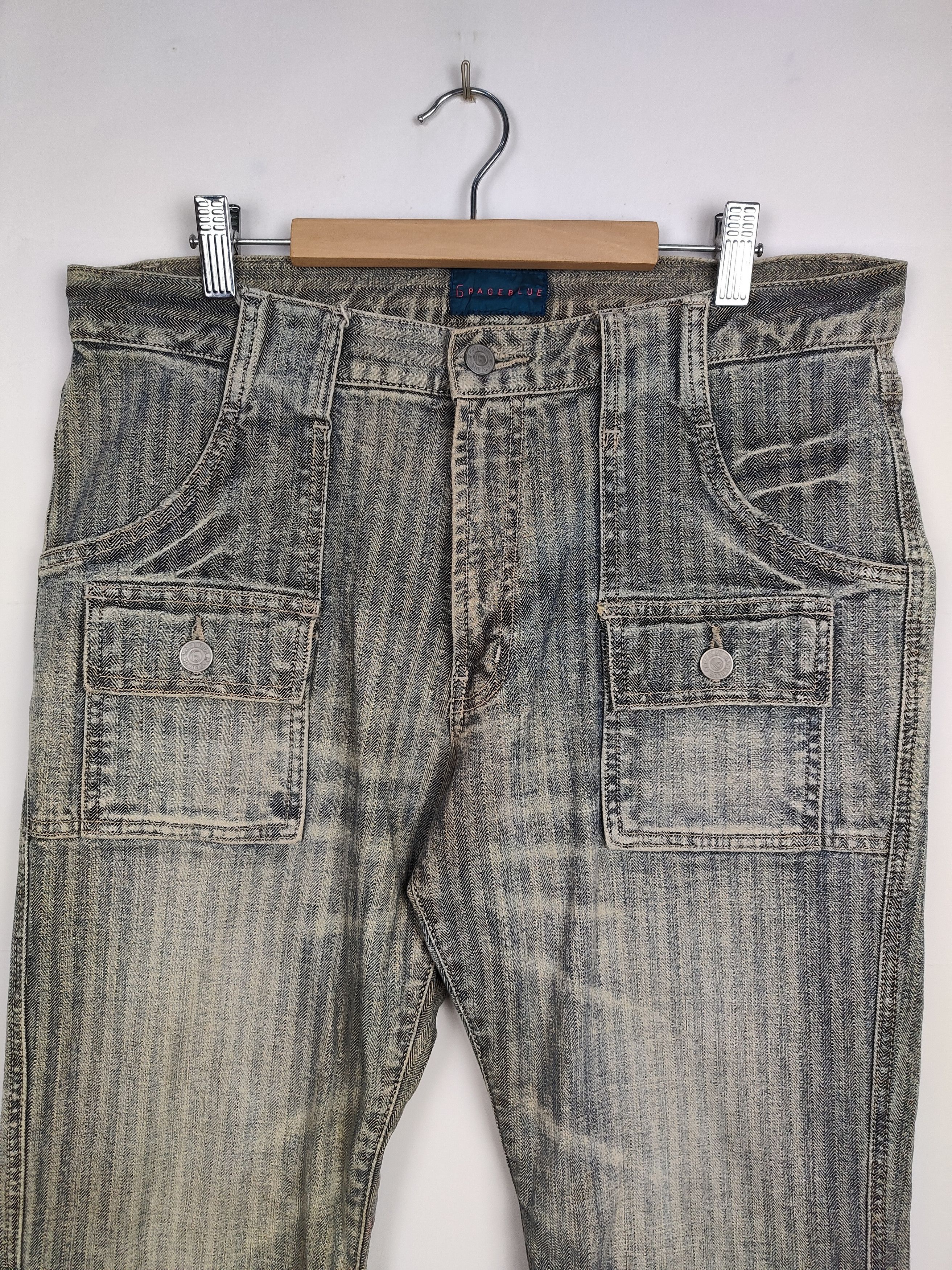 Japanese Brand × RAGEBLUE × Vintage Vintage Rageblue Hickory Denim Bush Pant Size US 32 / EU 48 - 2 Thumbnail
