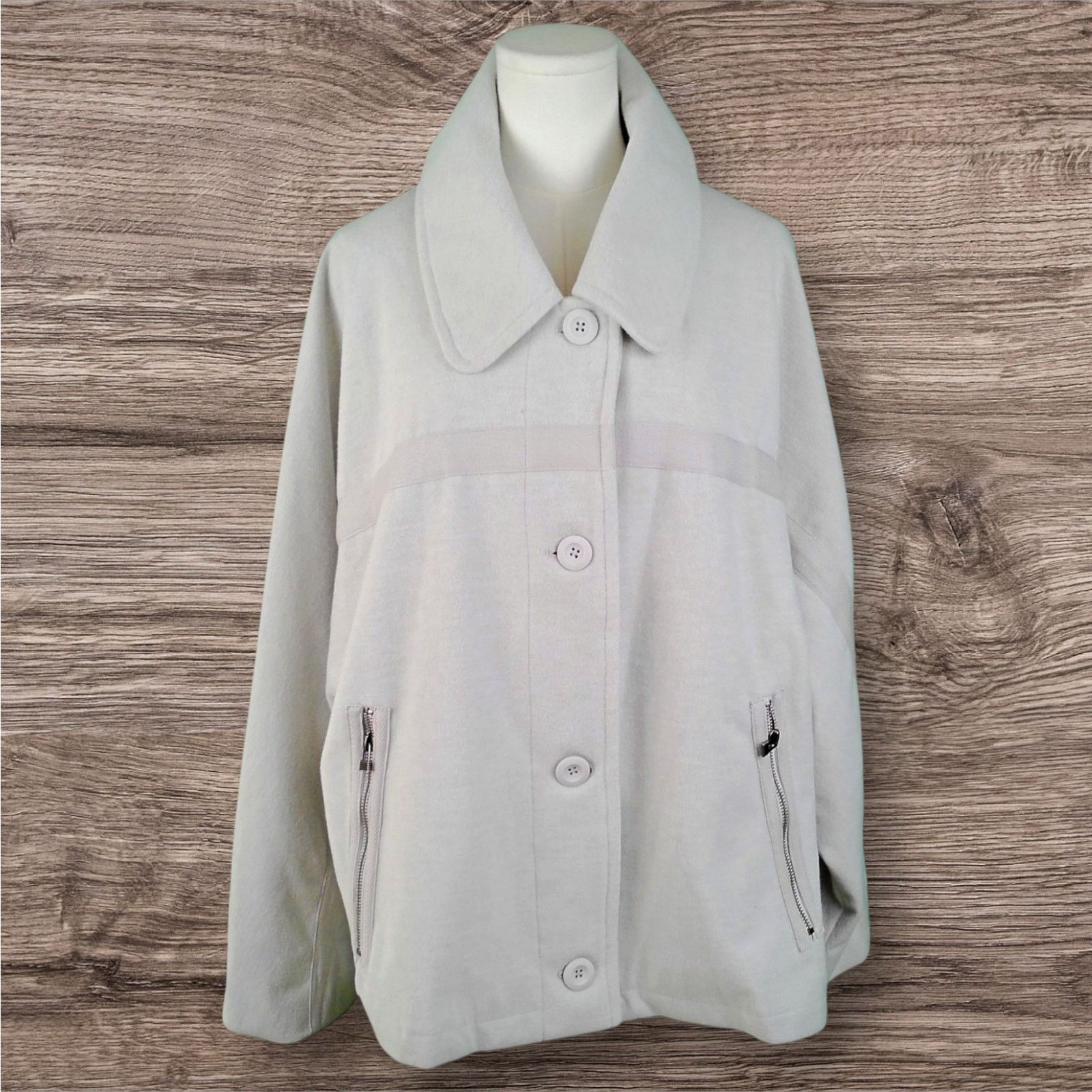 Anthropologie Pilcro Anthropologie Batwing Cozy Jacket Light Grey Size L / US 10 / IT 46 - 3 Thumbnail