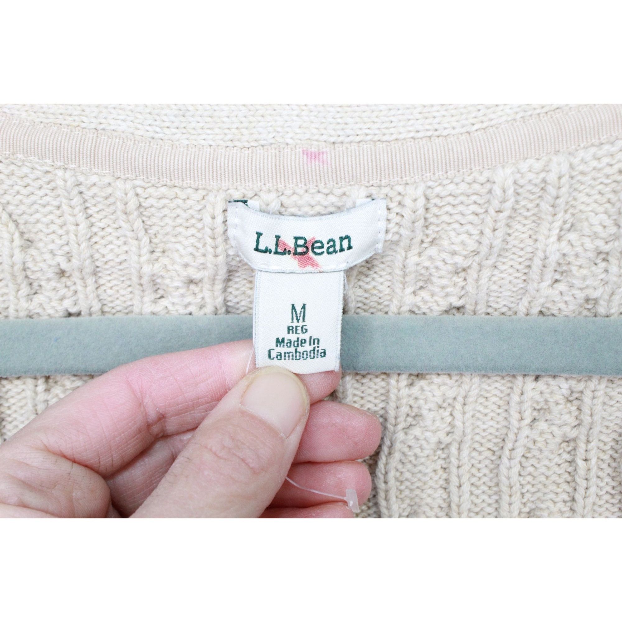 L.L. Bean LL Bean Double L Mixed Cable Sweater Button Front Cardigan Size M / US 6-8 / IT 42-44 - 8 Thumbnail