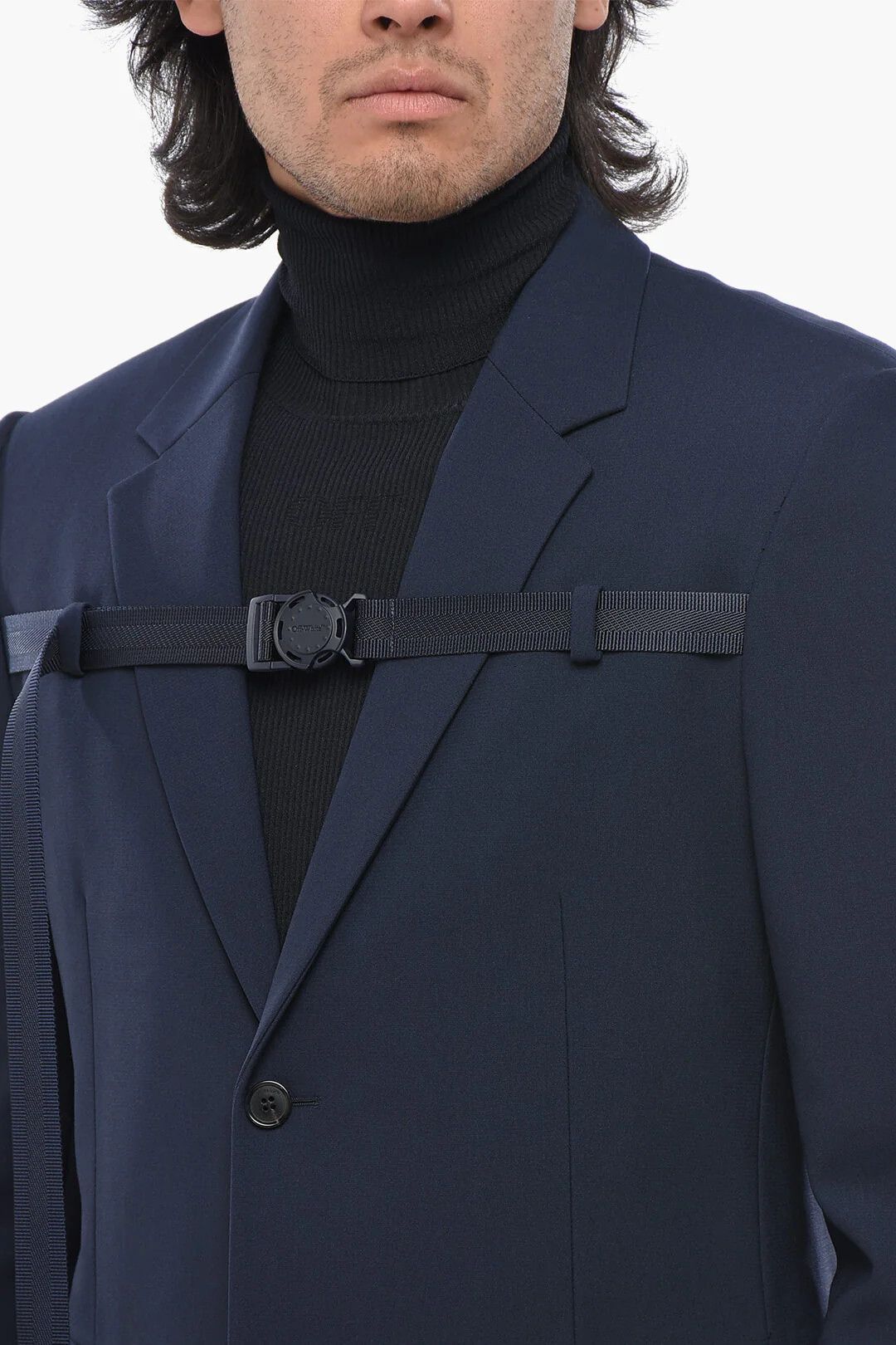 Off-White og1mm0426 Wool-Tech Blazer in Blue Size US M / EU 48-50 / 2 - 3 Thumbnail