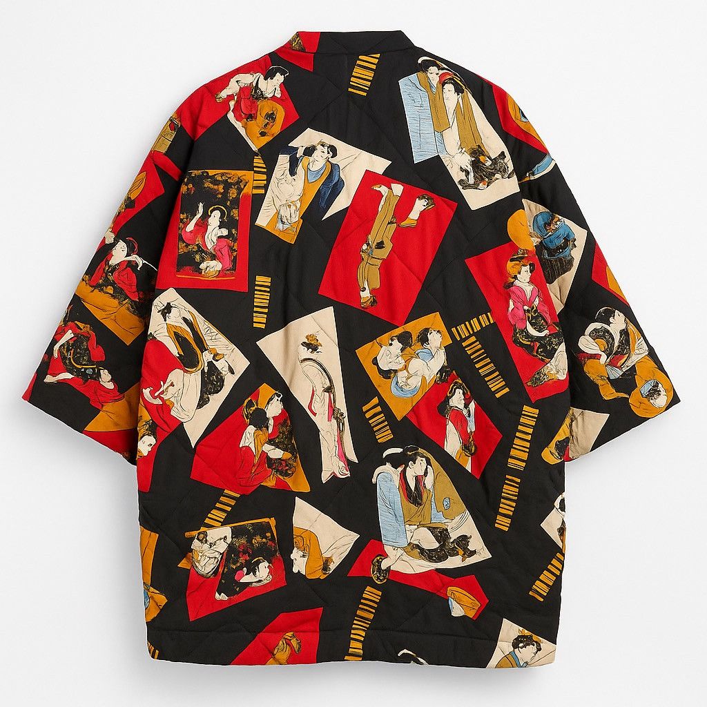Japanese Brand Vintage Japanese Ukiyo-e Haori Jacket Kimono Style - Unisex Size US L / EU 52-54 / 3 - 1 Thumbnail