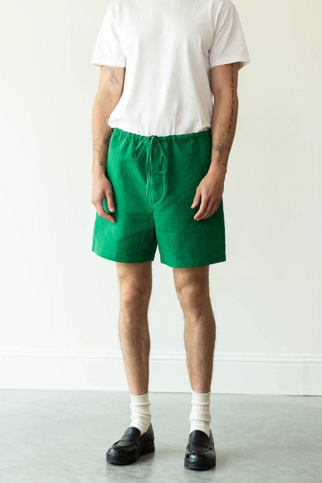 Auralee Green ‘Finx’ Linen Easy Shorts Shorts Size US 36 / EU 52 - 12 Thumbnail