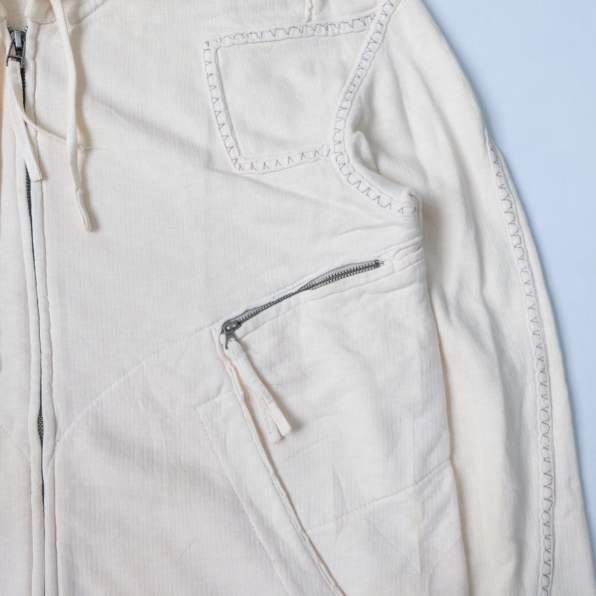 Marithe + Francois Girbaud 2000s Marithe Francois Girbaud cut & sew zip up hoddie Size US L / EU 52-54 / 3 - 8 Thumbnail