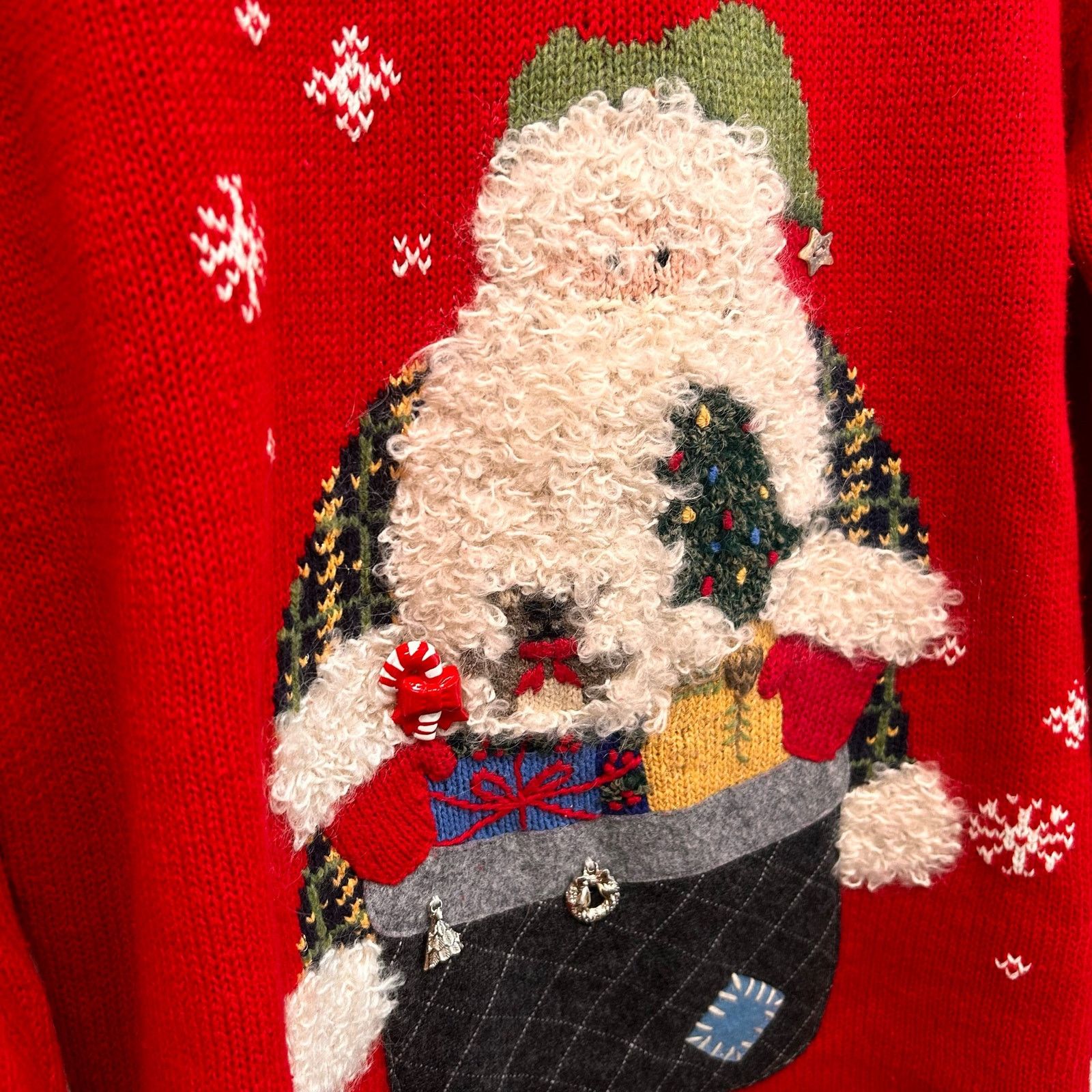 Northern Isles Northern Isles Embroidered Knit Santa Sweater Size Large Size L / US 10 / IT 46 - 2 Thumbnail