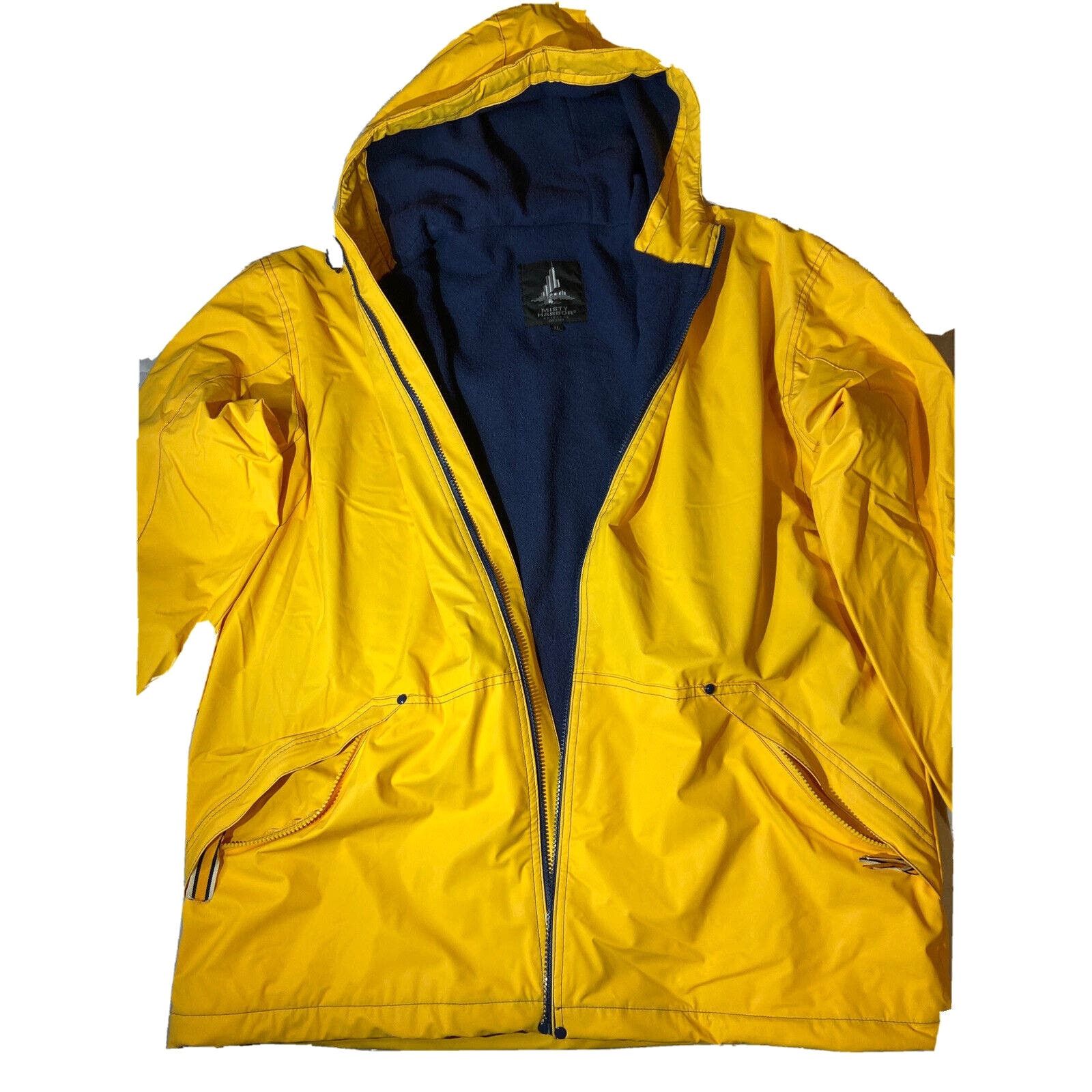 Misty Harbor Misty Harbor Hooded Fleece Lined Yellow Shell Rain Coat XL Size US L / EU 52-54 / 3 - 2 Thumbnail
