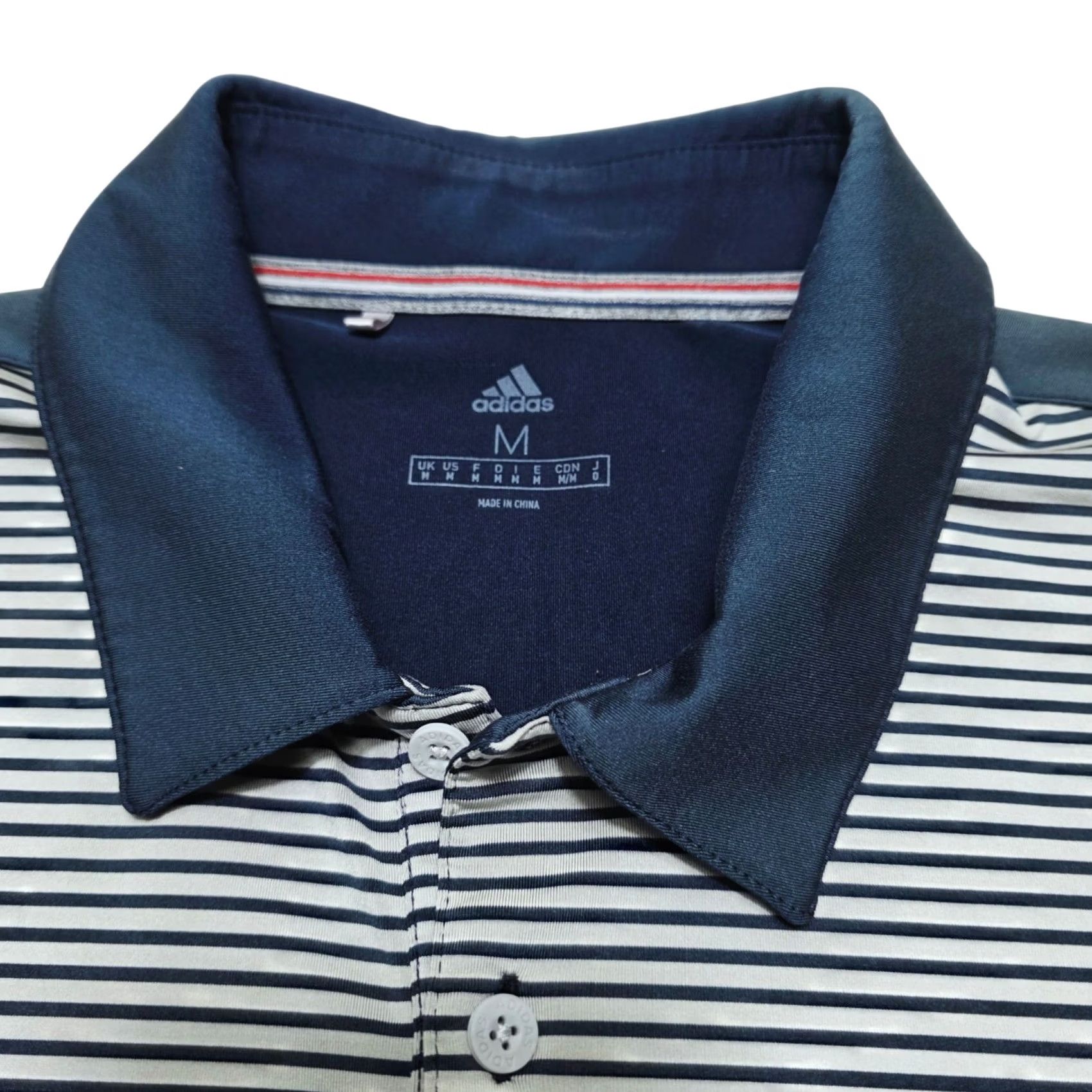Adidas Adidas Polo Shirt Golf USA Striped Men’s Medium Blue Red White Size US M / EU 48-50 / 2 - 4 Thumbnail