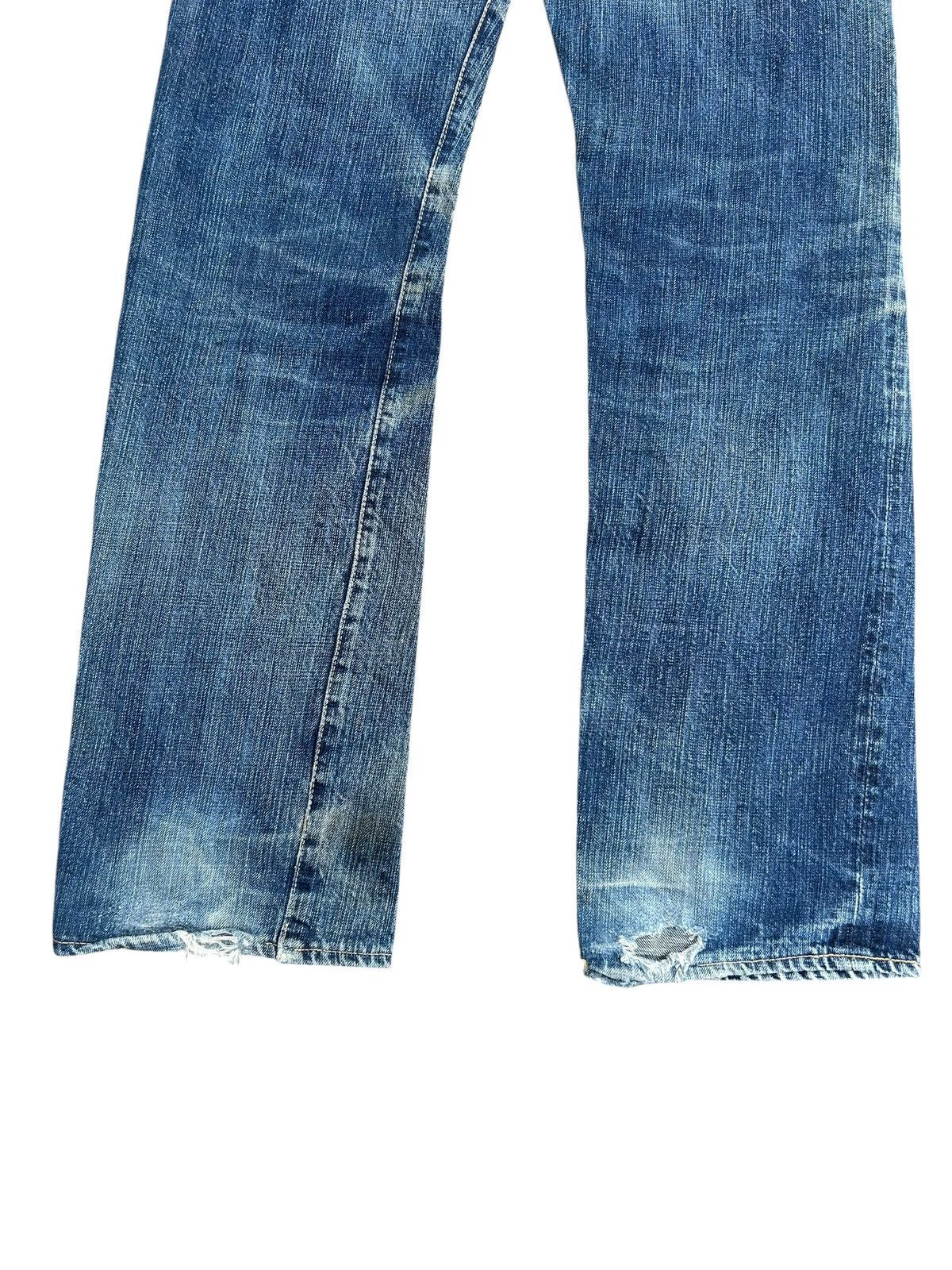 Kapital Vintage Japanese Brand Stormy Blue Selvedge Distressed Denim Size US 30 / EU 46 - 13 Thumbnail