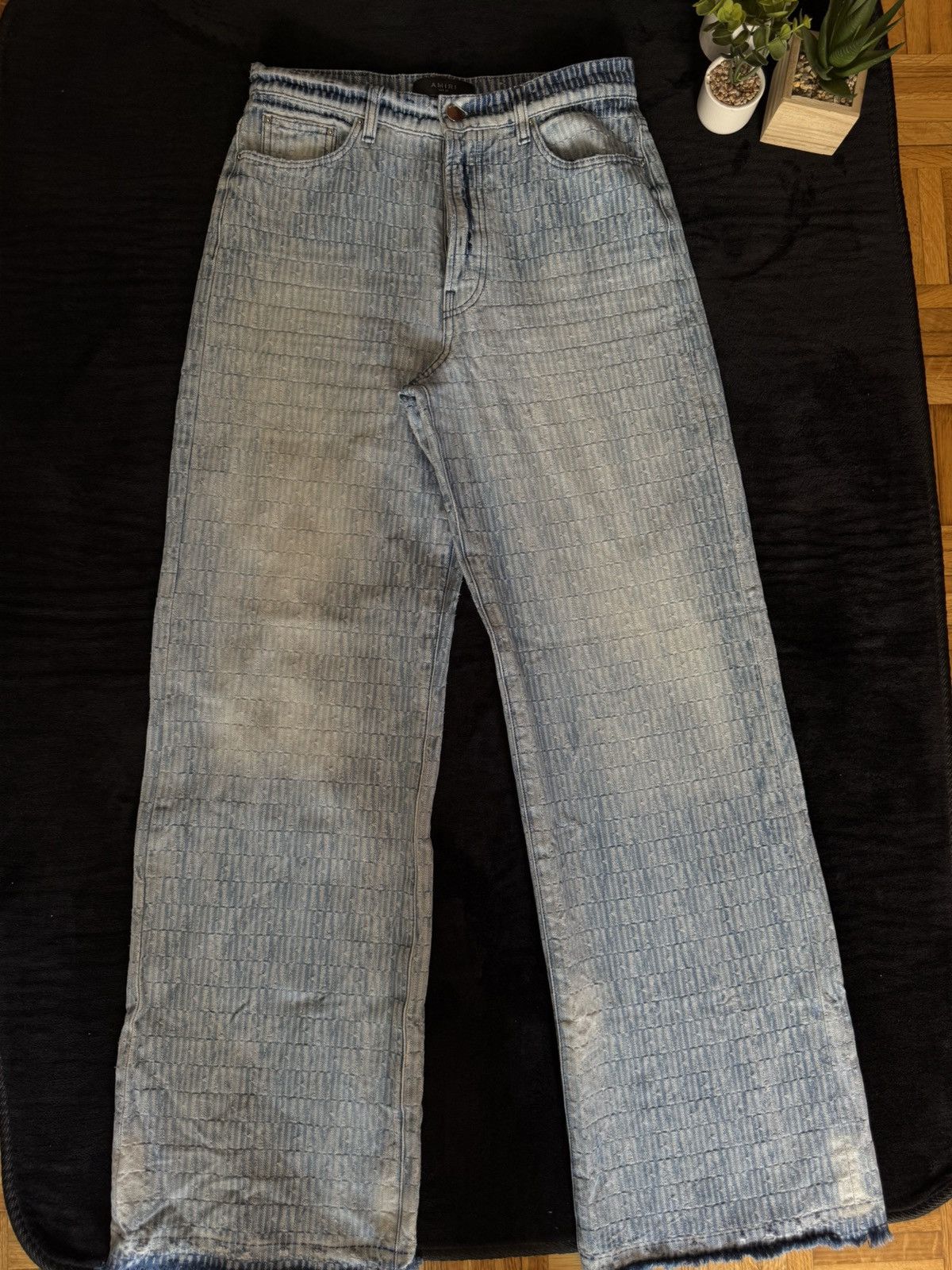 Amiri Amiri Monogram Denim Jeans – Blue Size US 27 - 1 Thumbnail