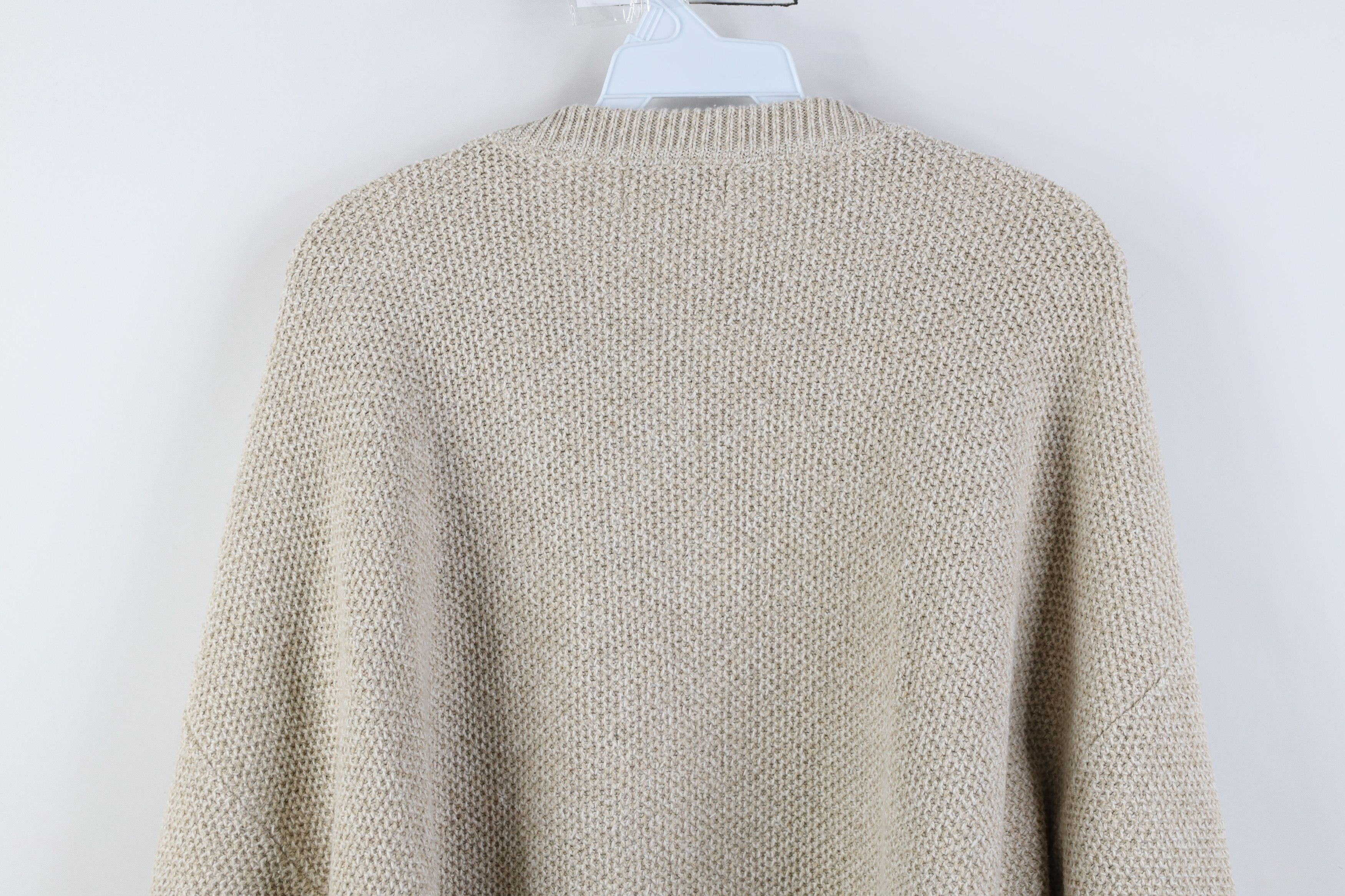Vintage Vintage 90s Streetwear Heavyweight Thermal Sweater Beige USA Size US XXL / EU 58 / 5 - 9 Thumbnail