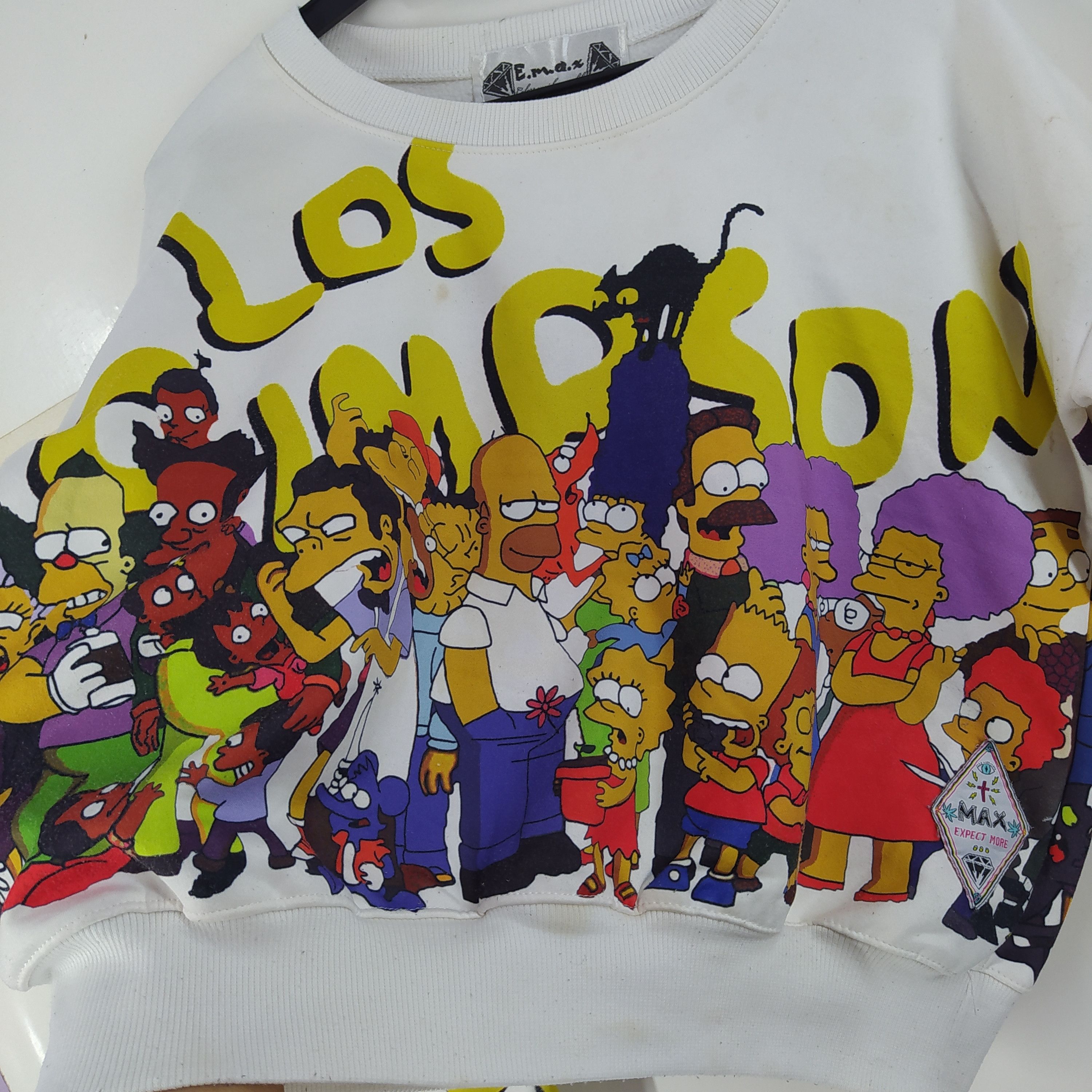 Designer × Vintage Vintage EMAX The Simpsons Crop Top Big Print Big Logo Rare Size US M / EU 48-50 / 2 - 13 Thumbnail