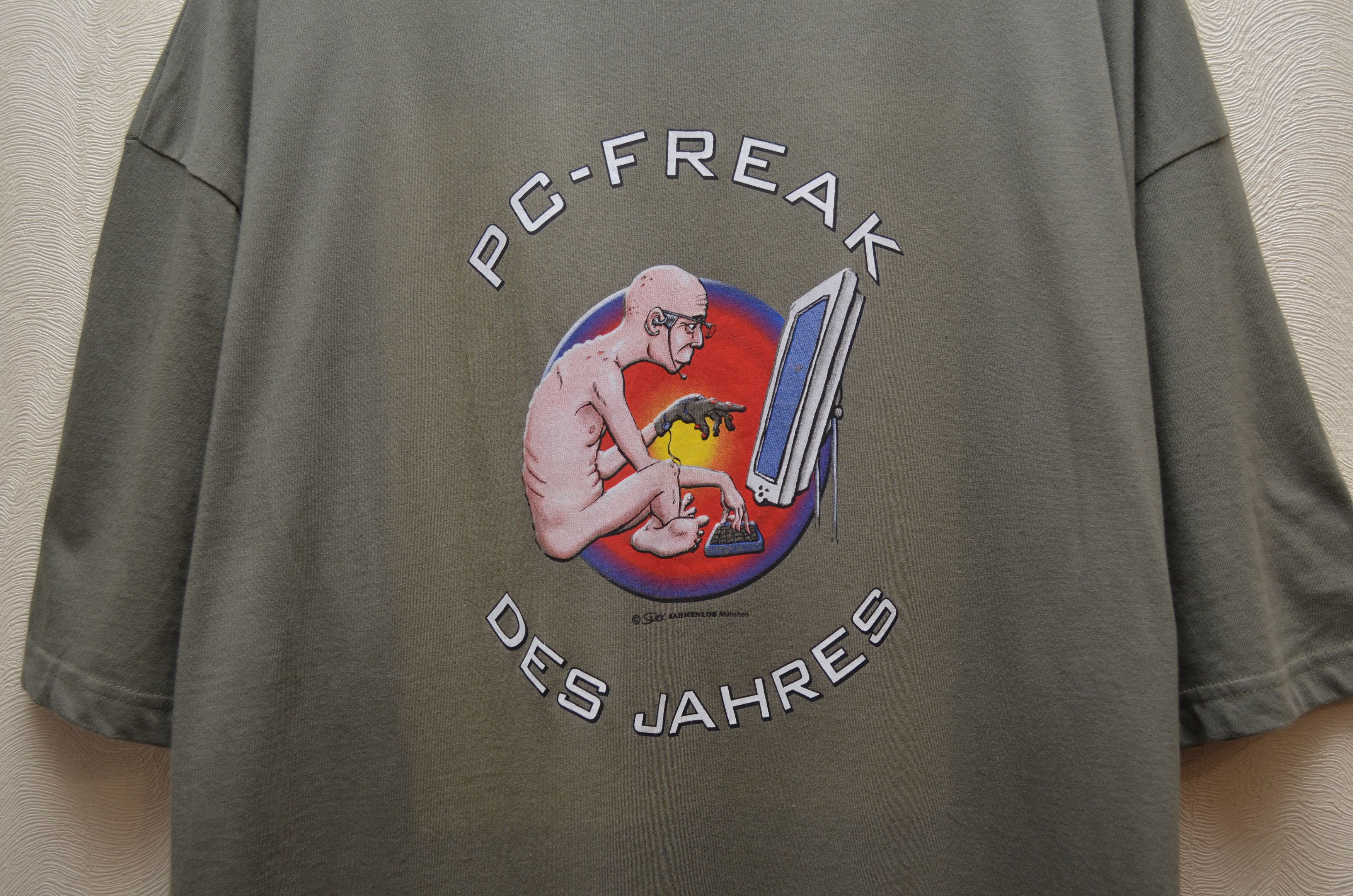 Hanes Vintage 90s PC-Freak T-Shirt Computer Programmer Geek Nerd Size US XXL / EU 58 / 5 - 3 Thumbnail