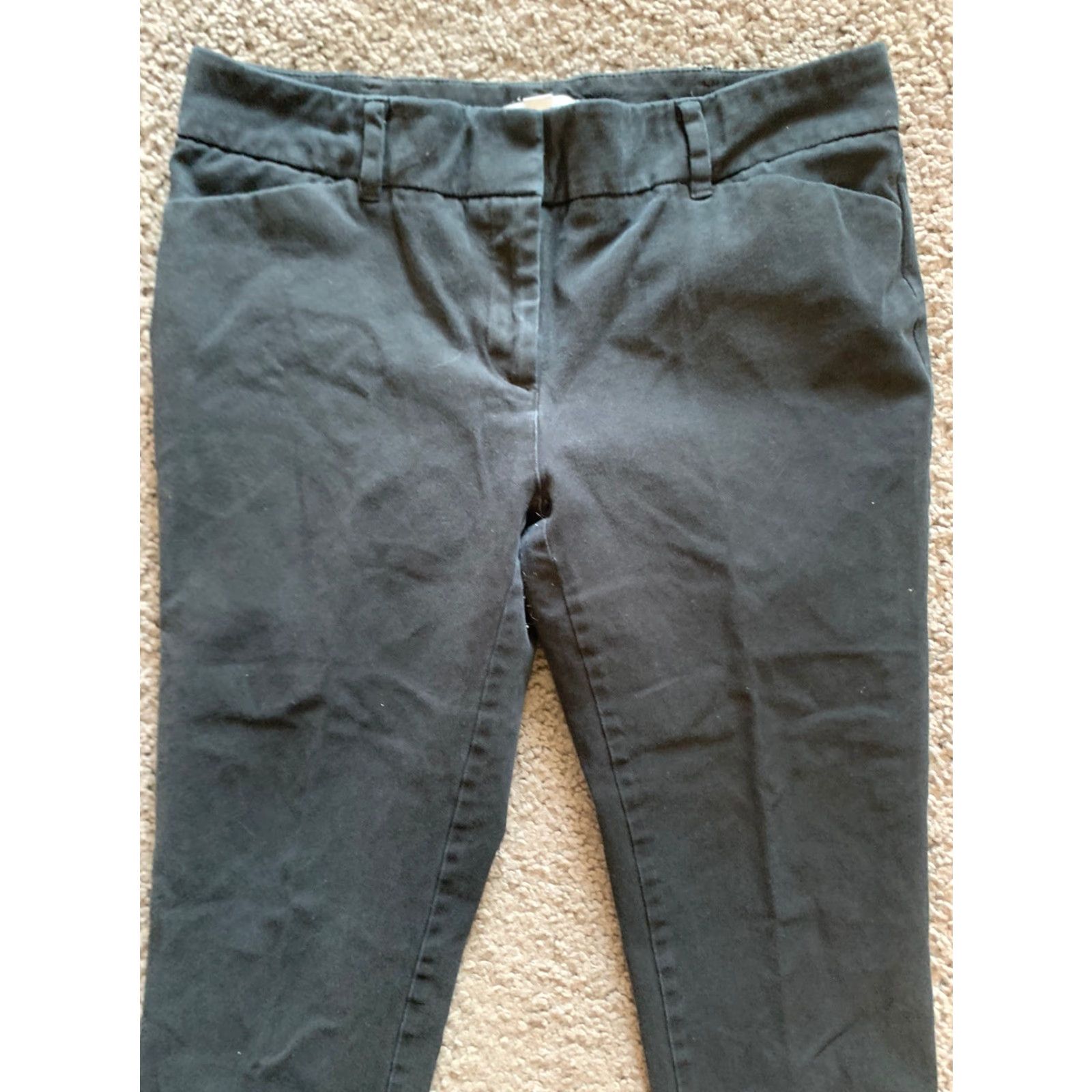 Vintage NEW YORK & COMPANY Women's Pants Size 8 Black Flat Front Ankle Cropped Stretch Workwear Size US 8 / IT 38 - 2 Thumbnail