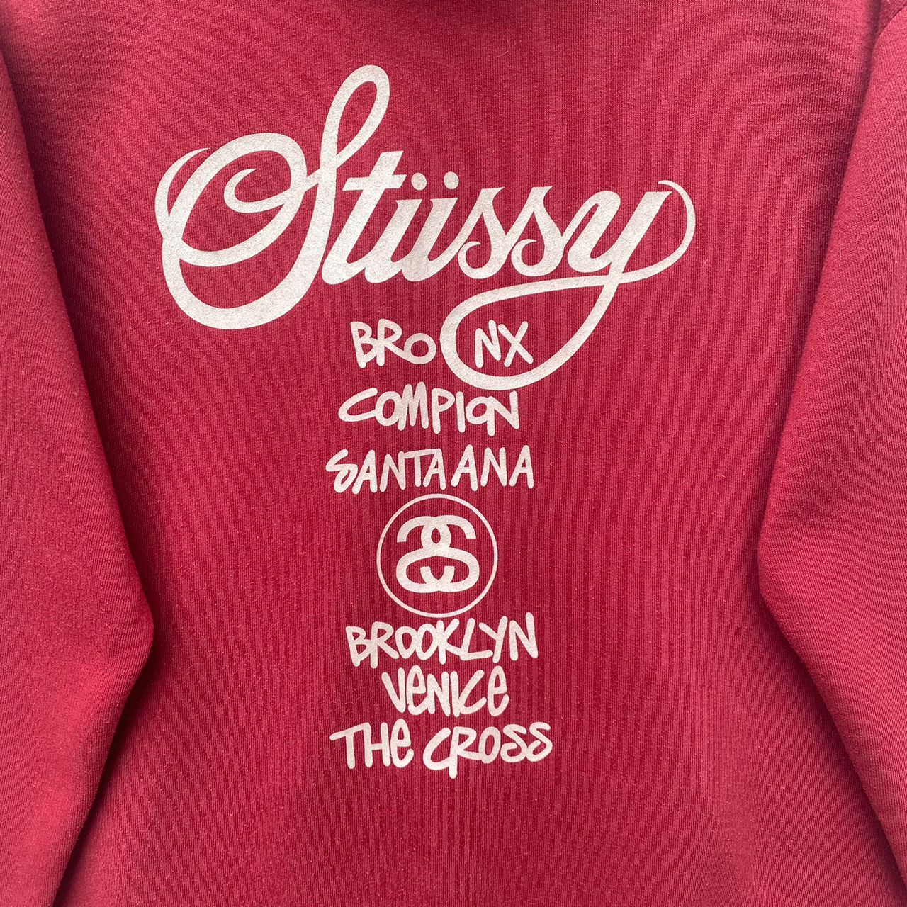 Stussy × Vintage VINTAGE STUSSY WORLD TOUR HOODIE MEDIUM PULLOVER BRONX USA Size US M / EU 48-50 / 2 - 8 Thumbnail