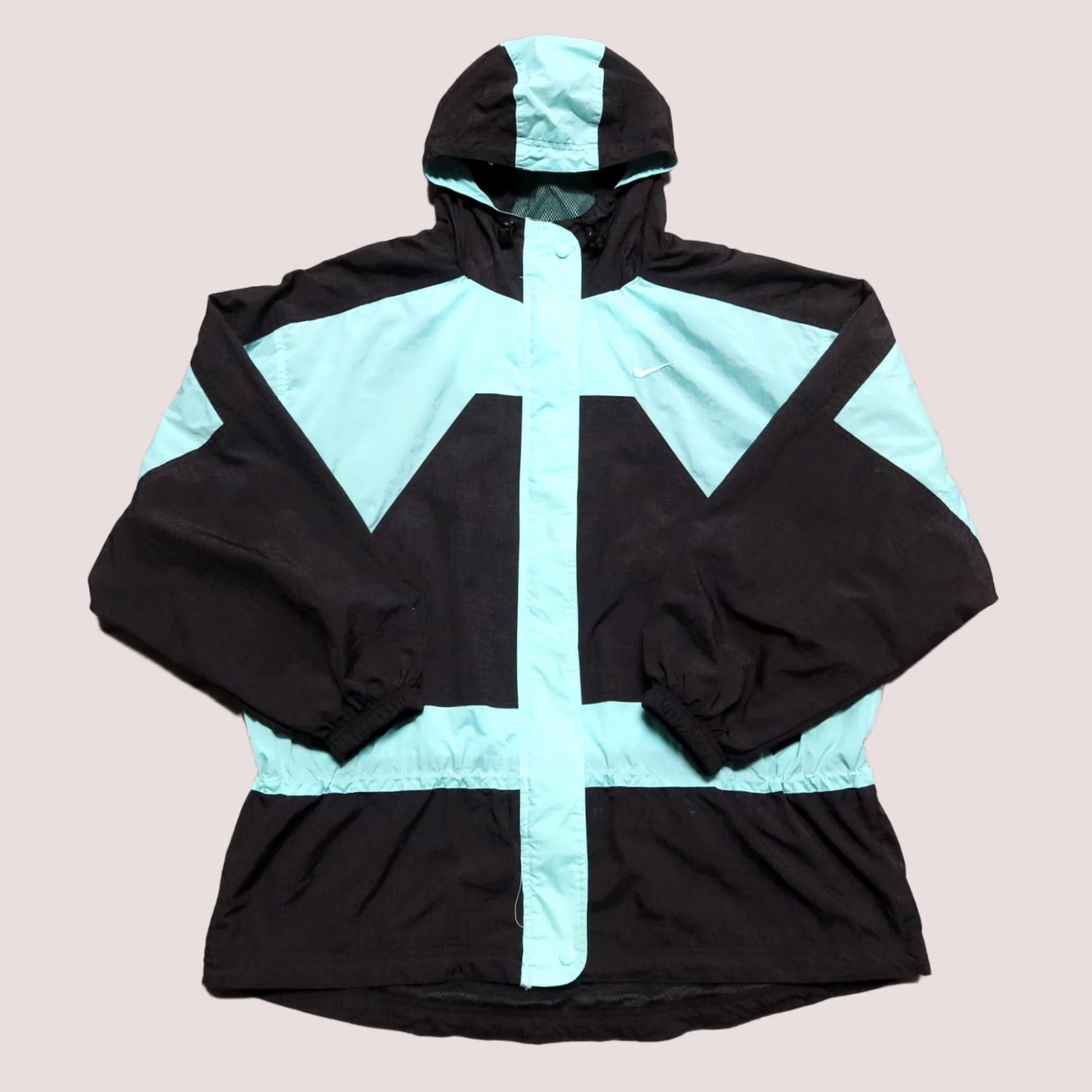Nike Vintage Nike Swoosh Parka Jacket Womens XL Aqua 90s Ripstop Logo Coat Size XL / US 12-14 / IT 48-50 - 1 Thumbnail