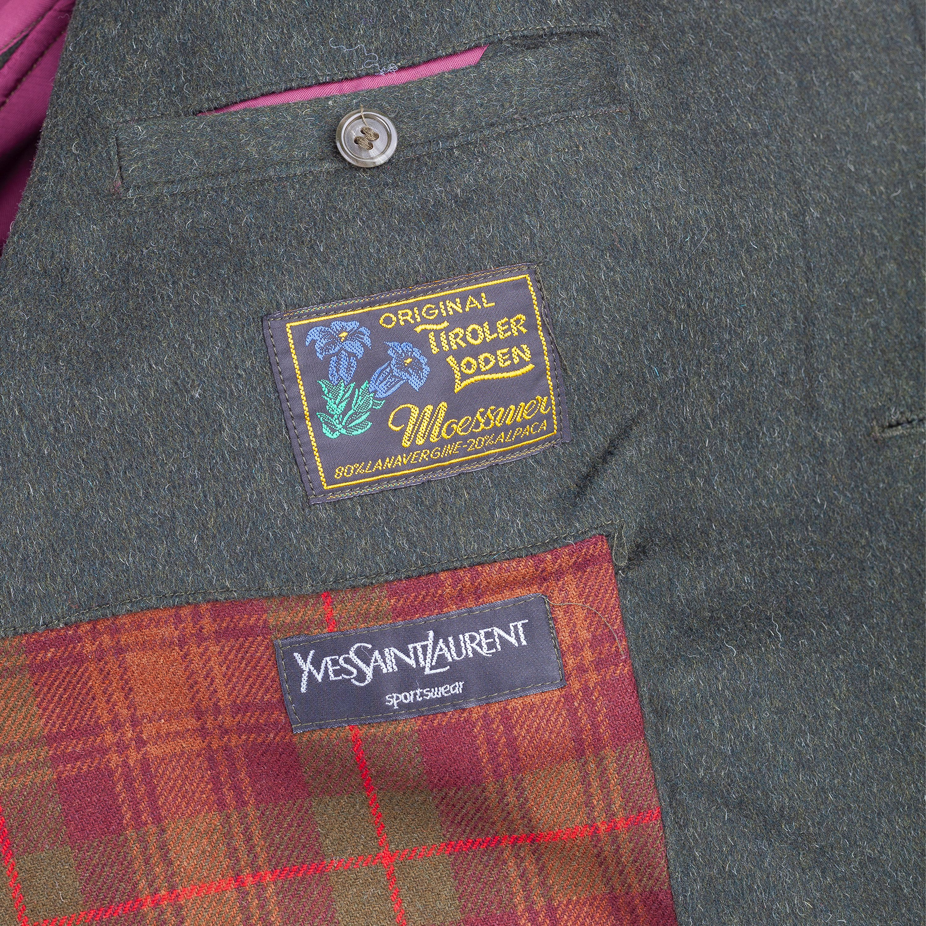 Yves Saint Laurent Yves Saint Laurent Sport Original Tiroler Loden Wool Coat Size US XL / EU 56 / 4 - 6 Thumbnail