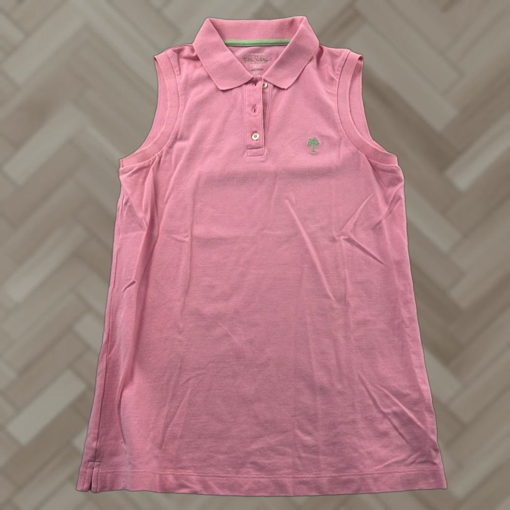 Lilly Pulitzer Lilly Pulitzer Polo Shirt Women's Medium Pink Sleeveless Island Polo Shirt M Pink Womens Lilly Pulitzer Polo Shirt Sleeveless Island Pink M Size M / US 6-8 / IT 42-44 - 1 Thumbnail