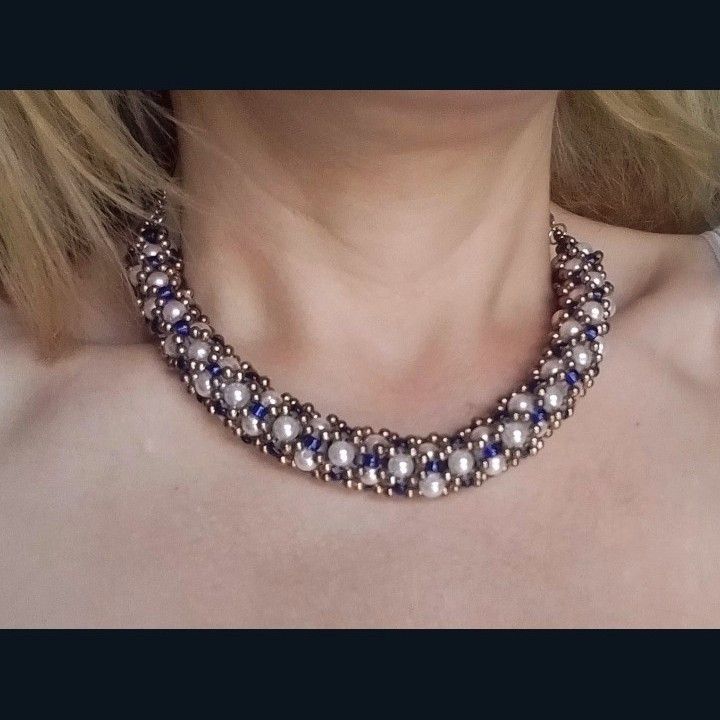 Handmade Necklace Pearls Vintage Style Tubular Elegant Size ONE SIZE - 8 Thumbnail