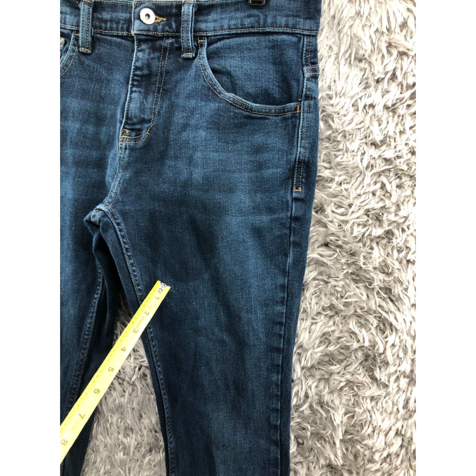 Vintage Free World Jeans Night Train Dark Wash Blue Size 30 Mens Mid Rise Straight Leg 5-Pocket Denim Baggy? Size US 30 / EU 46 - 5 Thumbnail