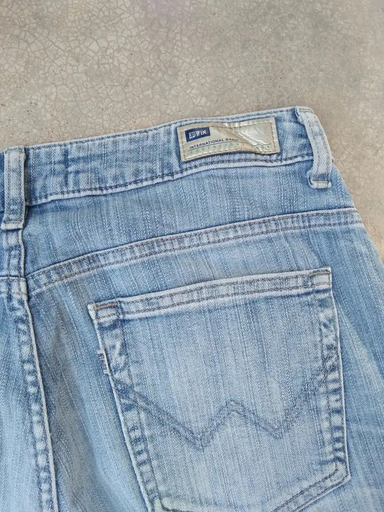 Japanese Brand Vintage Edwin Boot Cut Distressed Jeans 31x32 Size US 31 - 3 Thumbnail
