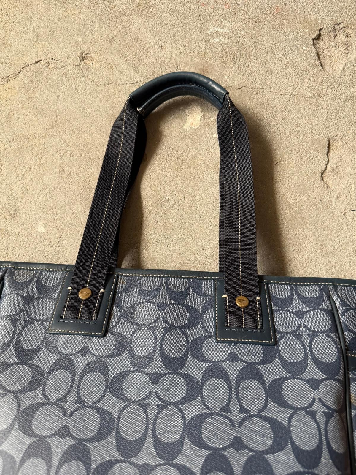 Coach Coach Signature Heritage Stripe Tote Bag Blue Size ONE SIZE - 9 Thumbnail