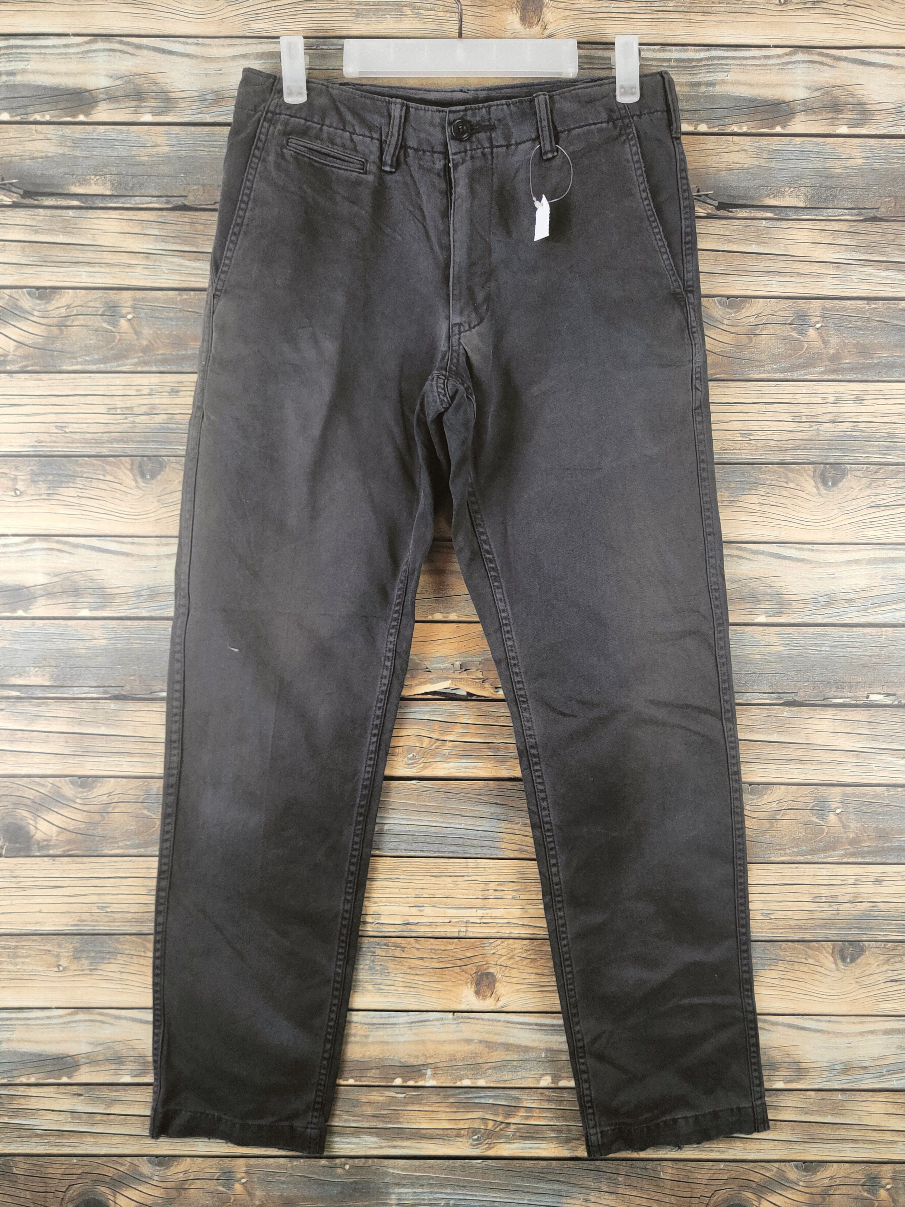 Japanese Brand DL Uniqlo Black Faded Multipocket Casual Pants #46-314 Size US 29 - 1 Thumbnail