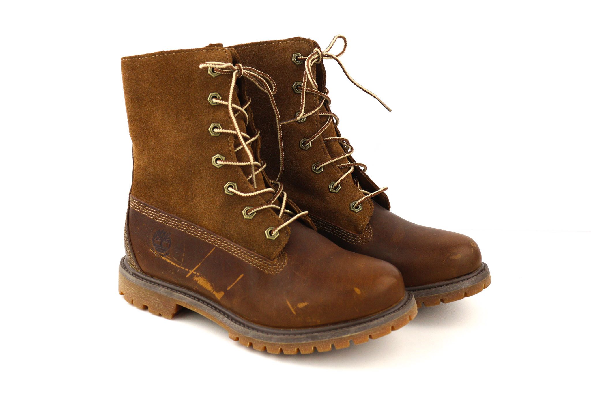 Timberland 8328R-A6098 EU38.5/39 Brown Leather High Top Shoes 80840 Size US 7.5 / IT 37.5 - 1 Thumbnail