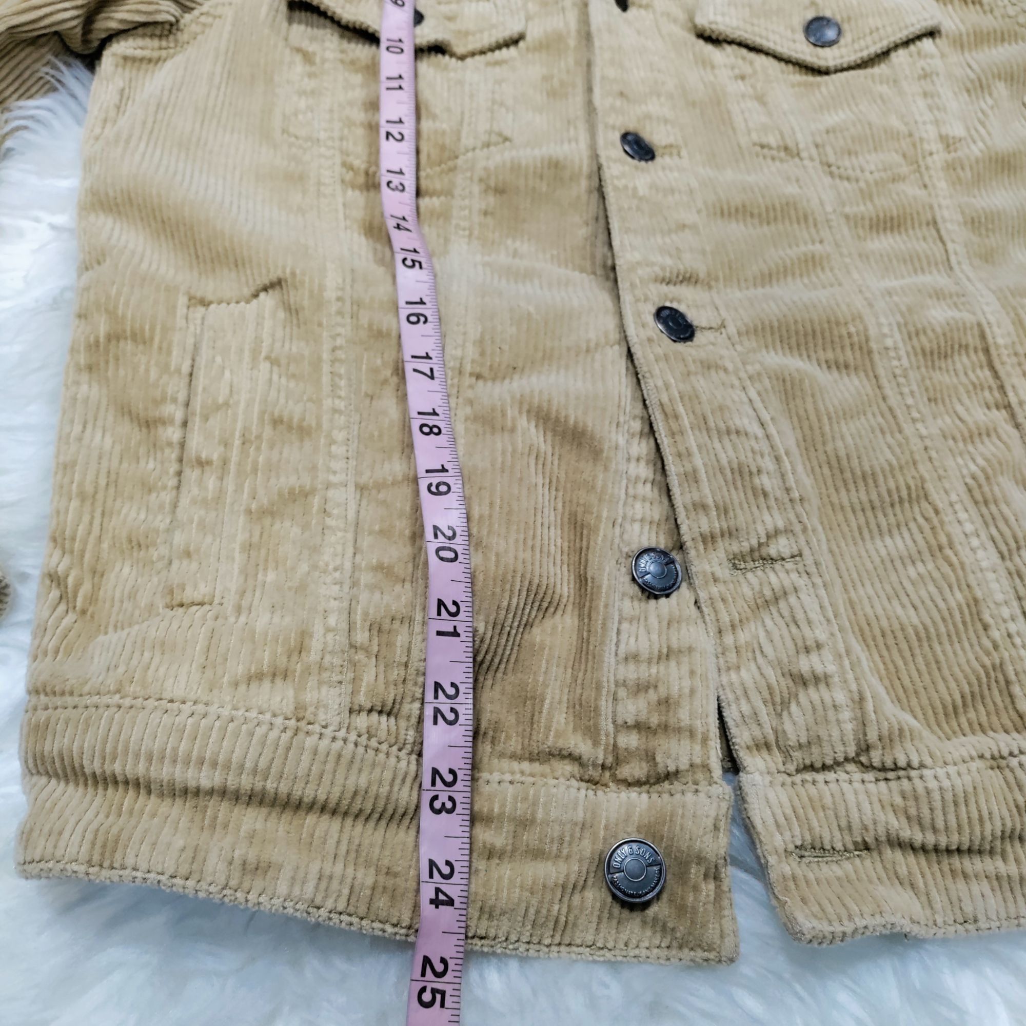 ONLY & SONS Only & Sons Cotton Blend Button-Front Mens S Long Sleeve Cor Size US S / EU 44-46 / 1 - 11 Thumbnail