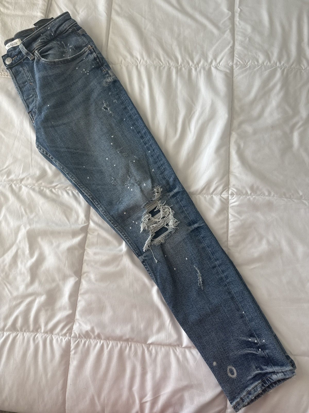 Zara Zara Blue Jeans w/ rips Size US 30 / EU 46 - 5 Thumbnail