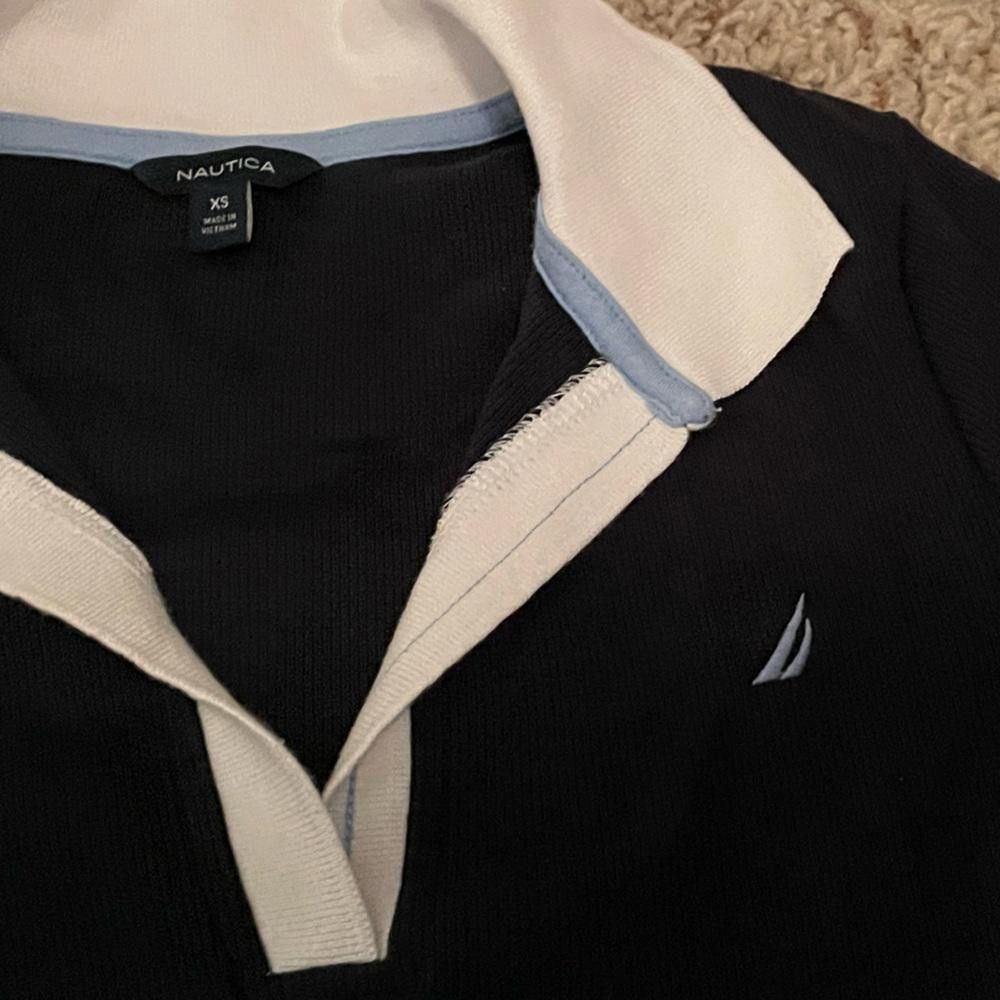 Designer Navy Blue Nautica Womens Polo Size XS / US 0-2 / IT 36-38 - 5 Thumbnail