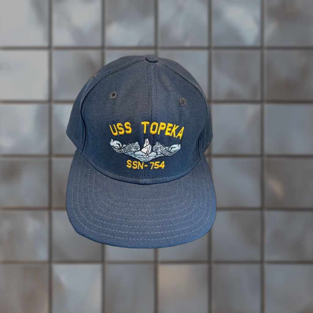 New Era VINTAGE New Era USS Topeka SSN-754 Submarine Snapback Hat Navy Blue Size ONE SIZE - 1 Thumbnail