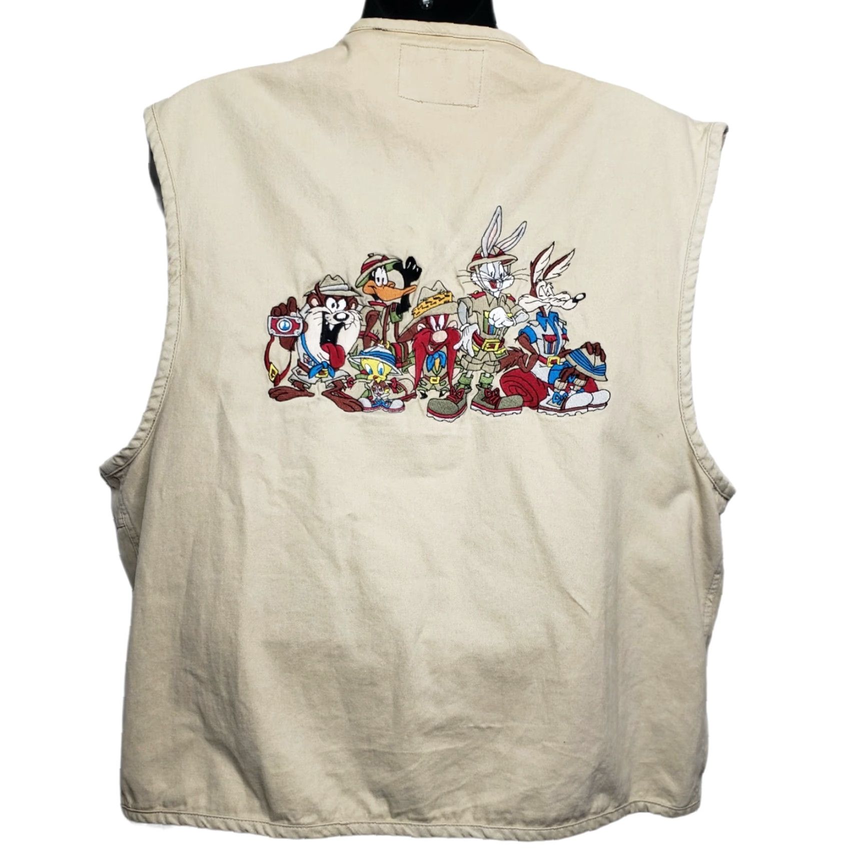 Acme Clothing VINTAGE Acme Clothing Embroidered Taz Tweety Bugs Bunny Hunting Khaki Vest L/XL Men Size US L / EU 52-54 / 3 - 2 Thumbnail