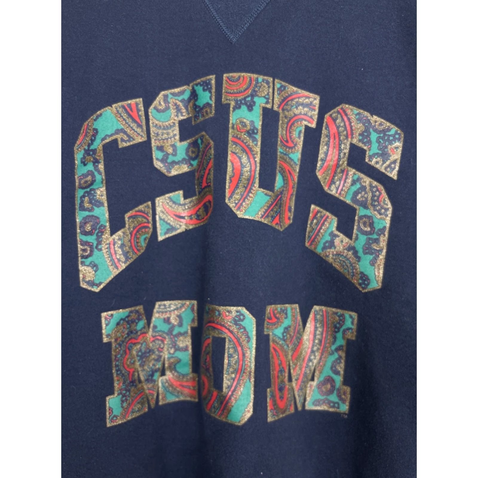 Russell Athletic VINTAGE Russell Athletic XL Pullover Crewneck CSUS MOM Navy Blue Paisley Accent Mens Shirt Size US XL / EU 56 / 4 - 7 Thumbnail