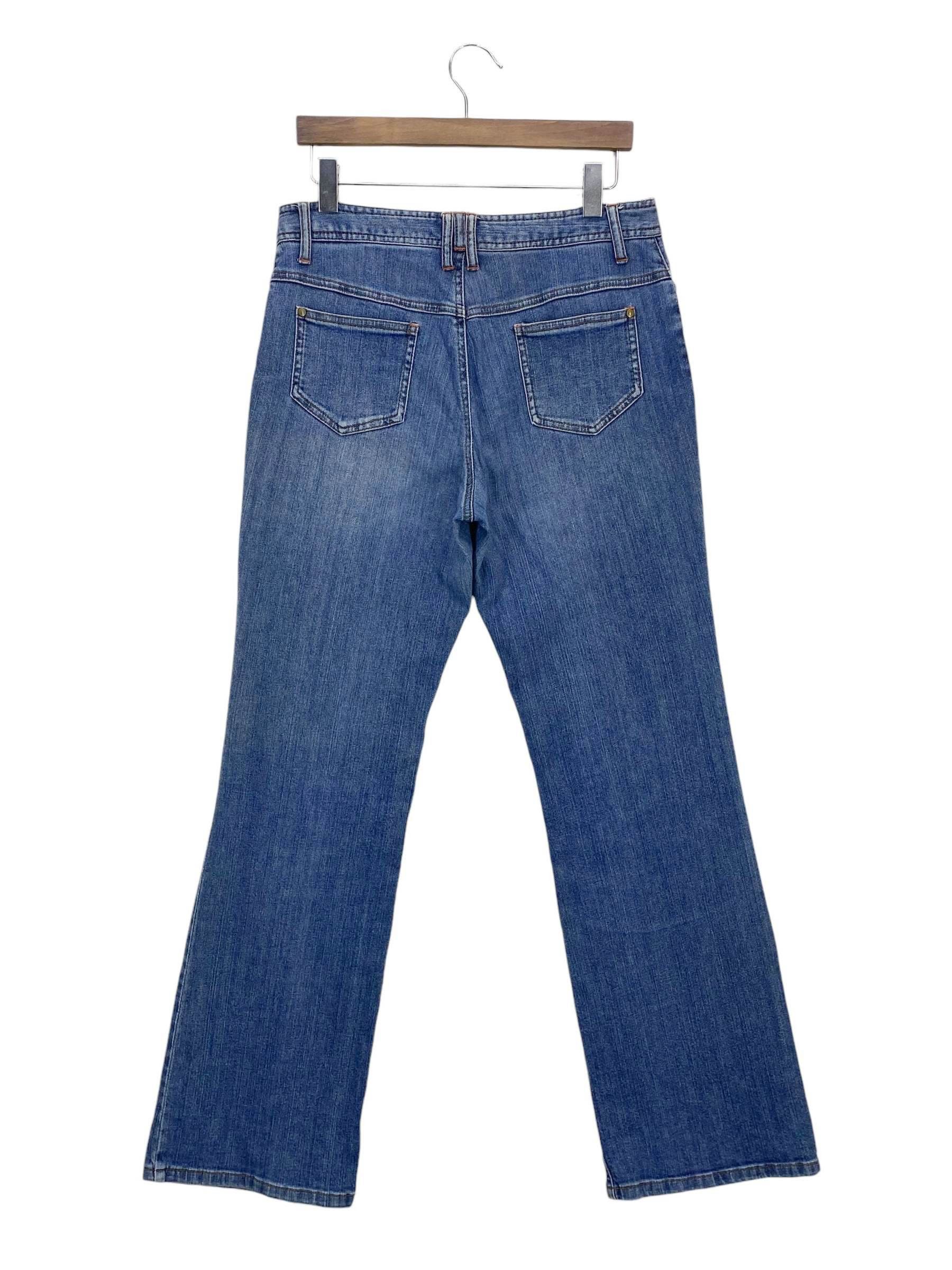 Japanese Brand Flare Jeans Pants Embroided Jeans Size US 32 / EU 48 - 2 Thumbnail